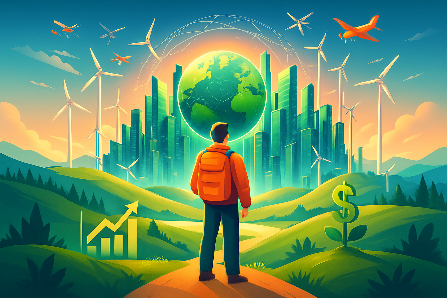 Cover illustration for “Global Venture Capital Market Trends 2025”