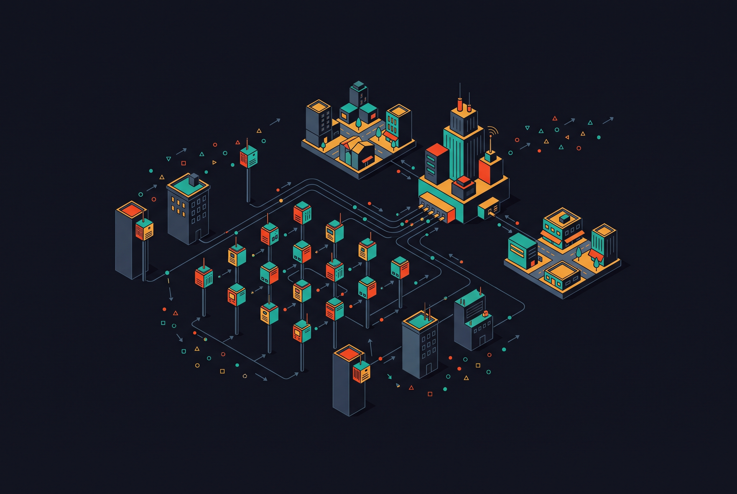 Cover illustration for “Sensor Networks for Real-Time Urban Air Quality Monitoring”