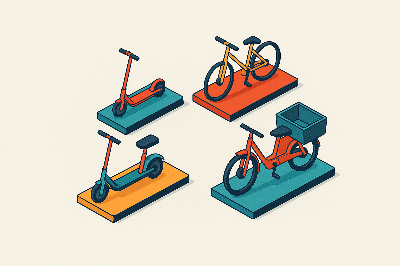 Cover illustration for “Micromobility Vehicles Compared by Use Case”