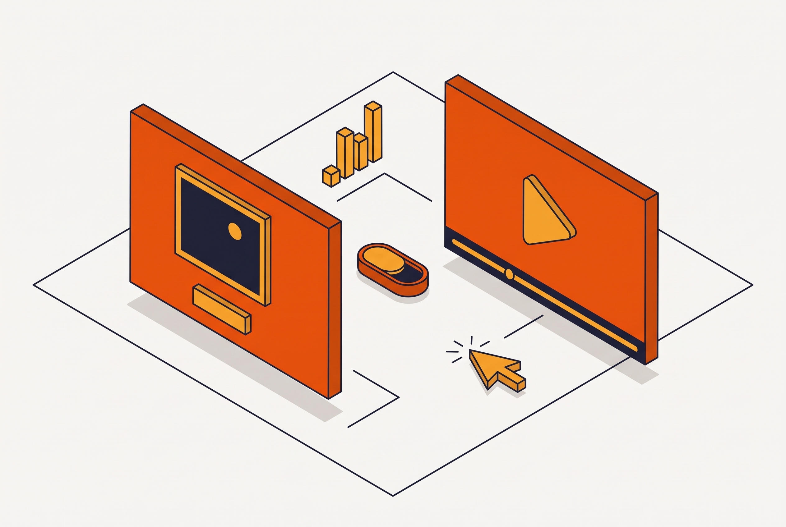 Cover illustration for “LinkedIn Single Image Ads vs Video Ads for B2B”