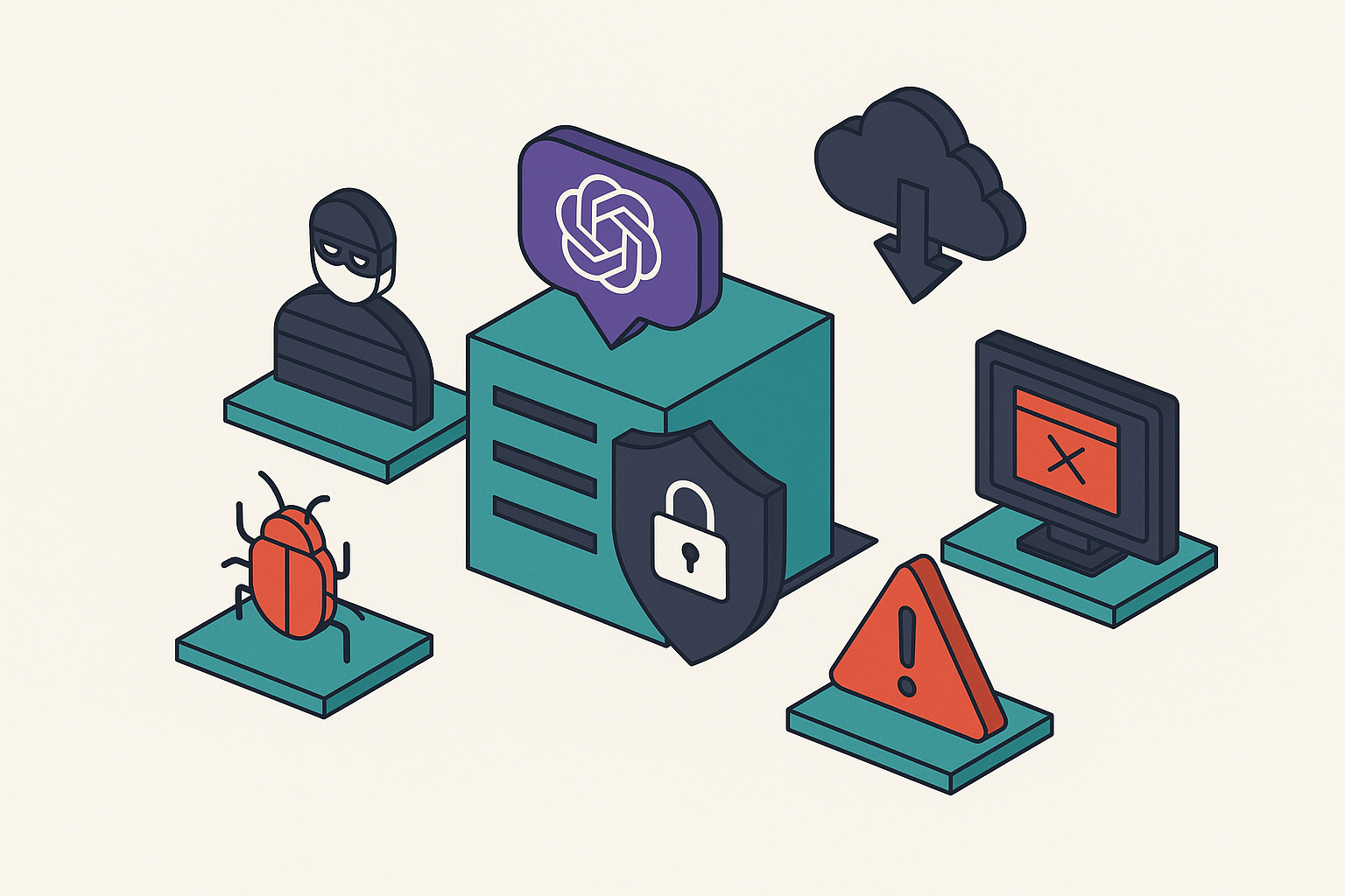 Cover illustration for “Threat Model for a Confidential LLM Inference Endpoint”