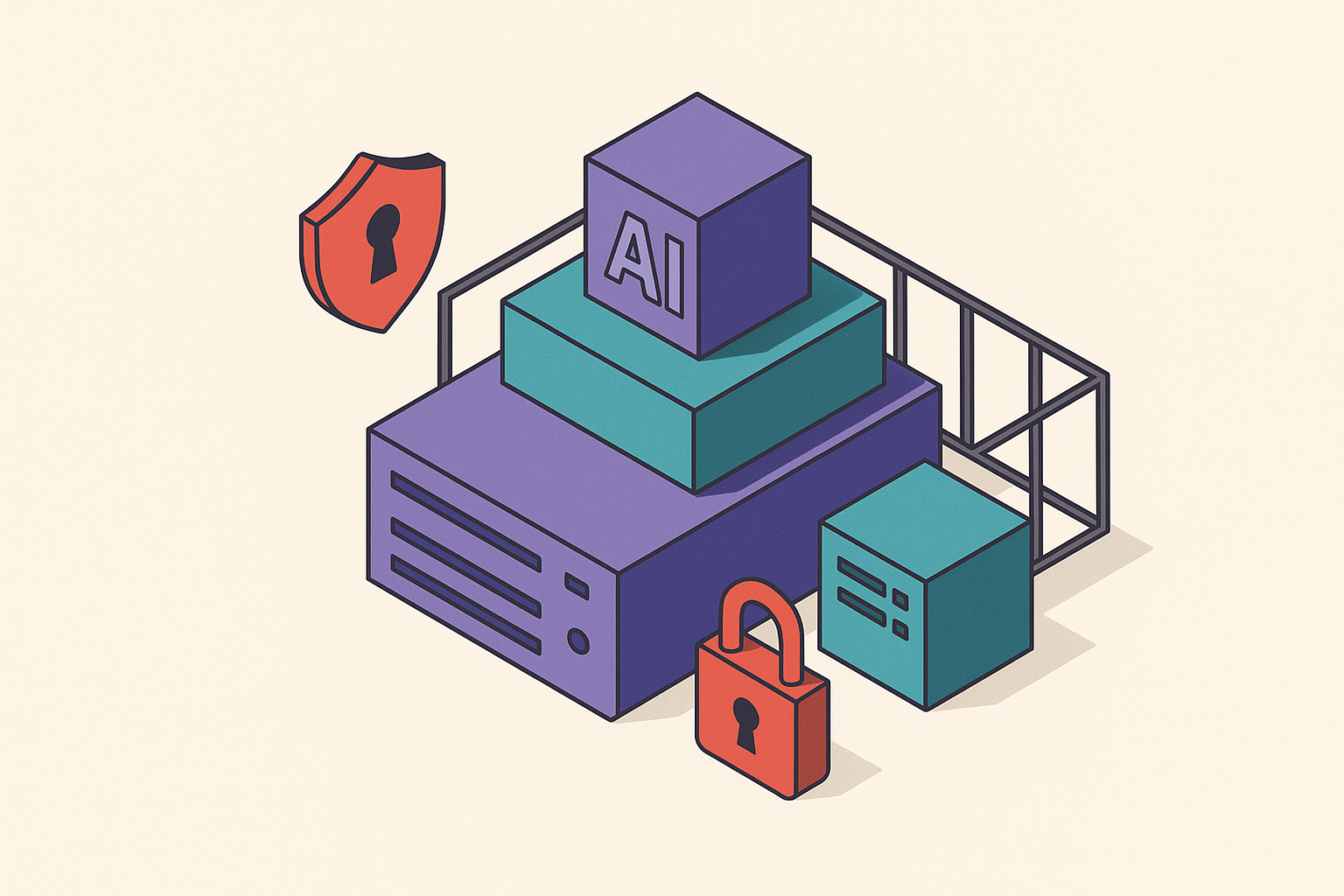 Cover illustration for “Zero-Trust Architecture for AI Inference Infrastructure”