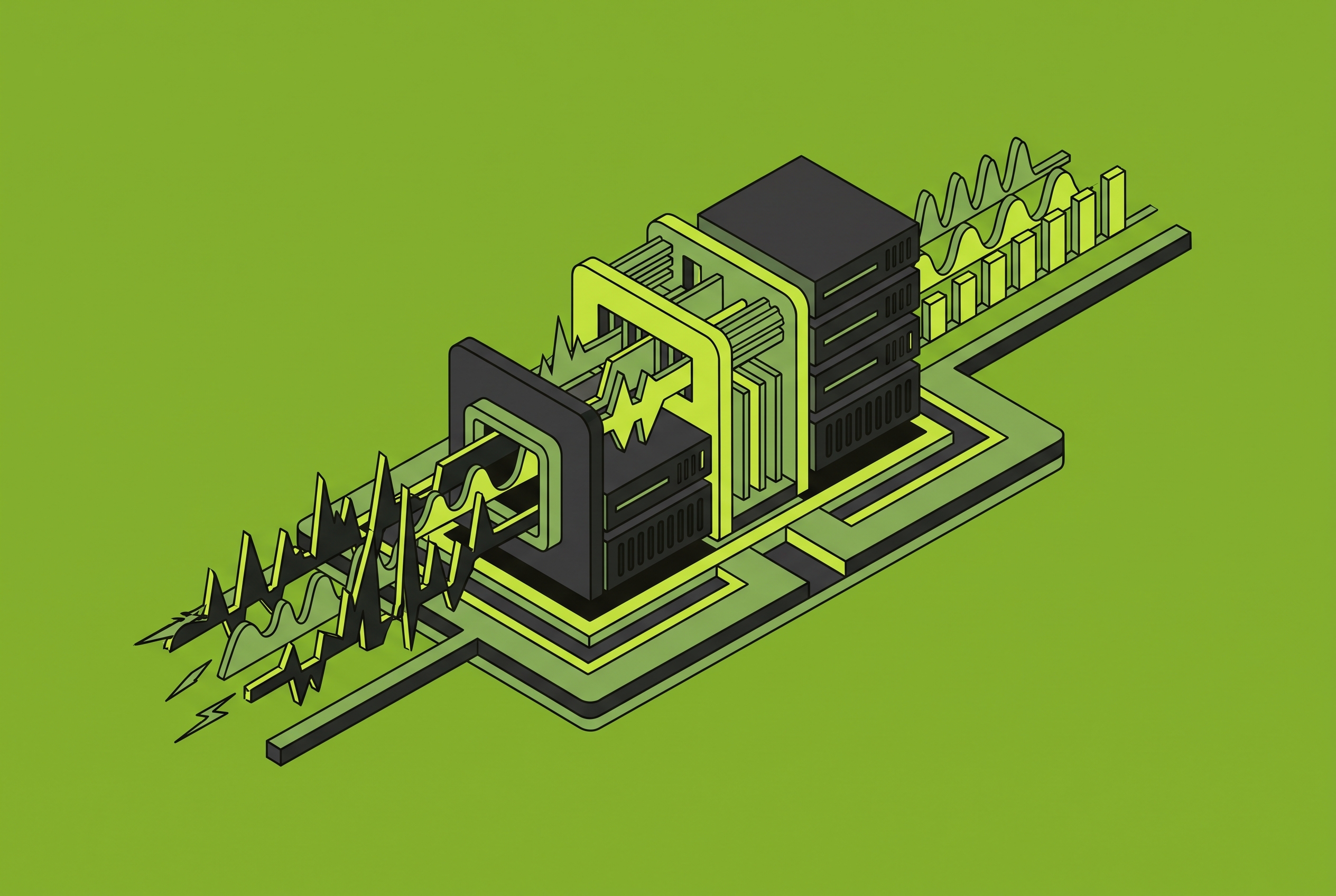 Cover illustration for “Signal Noise Reduction in High-Frequency Deployment Environments”