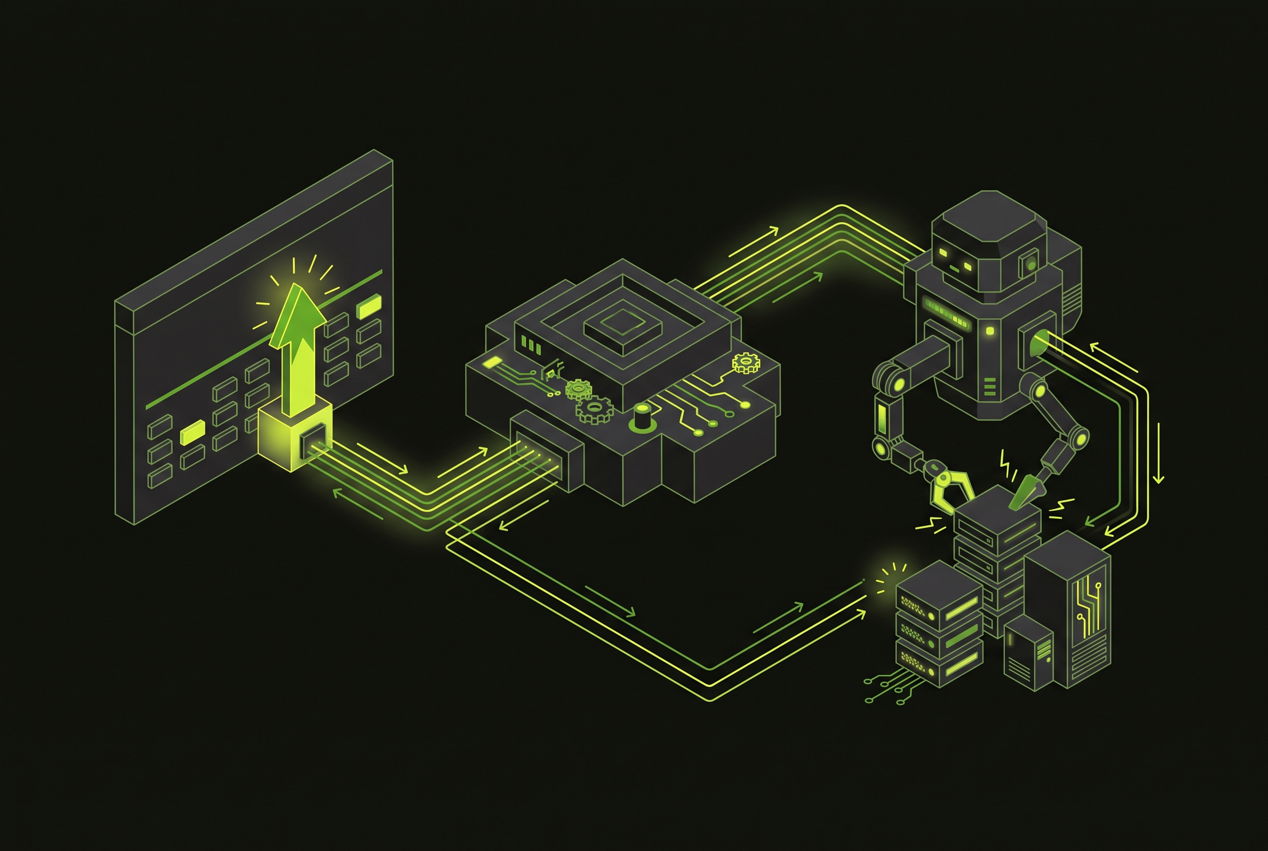 Cover illustration for “SLO Breach Workflows That Feed AI Agent Remediation”