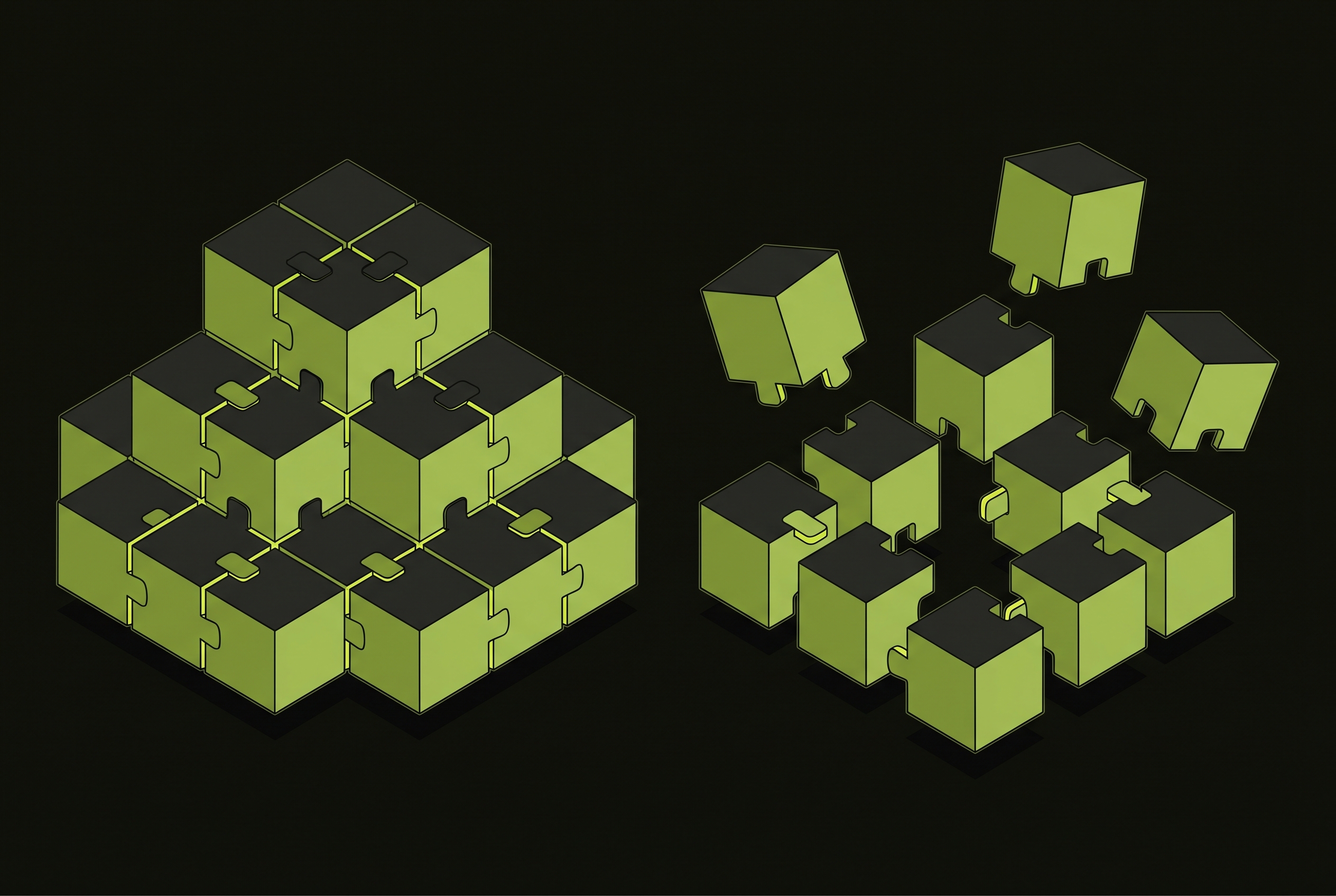 Cover illustration for “What Separates a Composable Infrastructure Vendor From a DevOps Platform With Loose Parts”