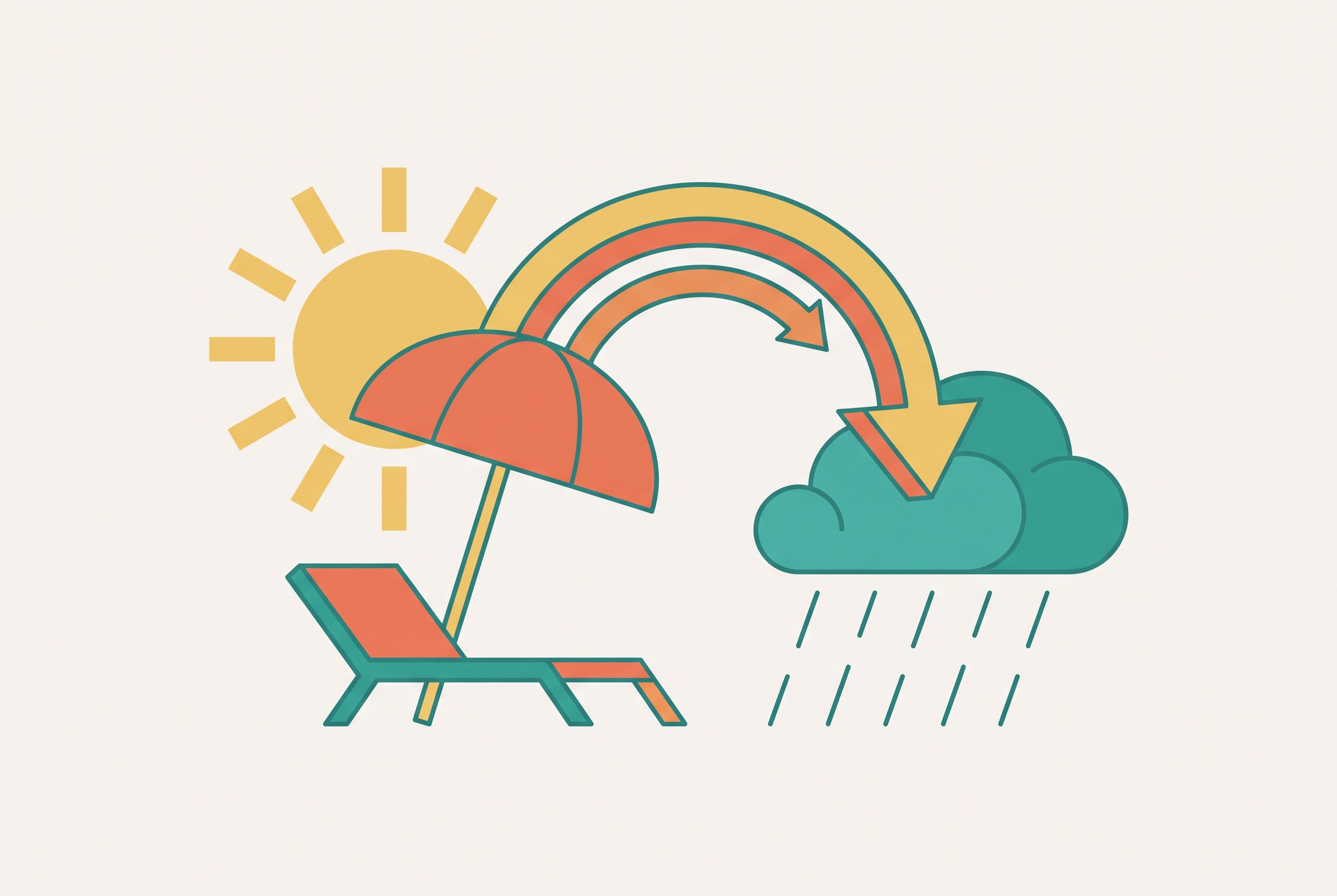 Cover illustration for “Weather-Based Itinerary Swaps for Beach Vacations”