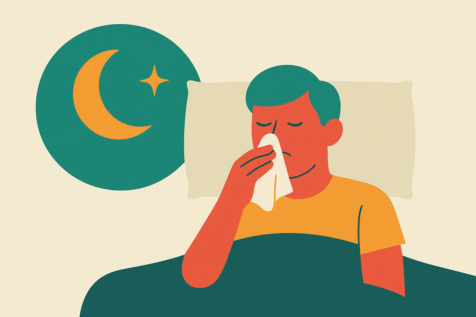 Cover illustration for “How to Stop Allergy Symptoms at Night”