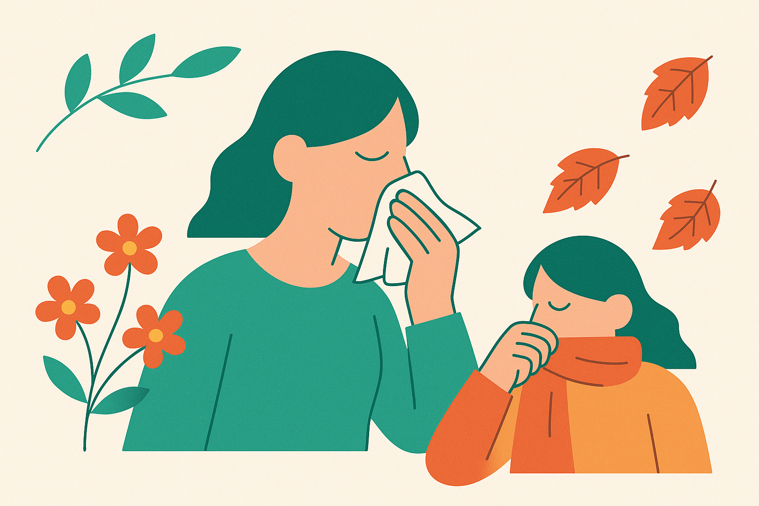 Cover illustration for “Seasonal Allergy vs Cold Symptoms in Spring and Fall”