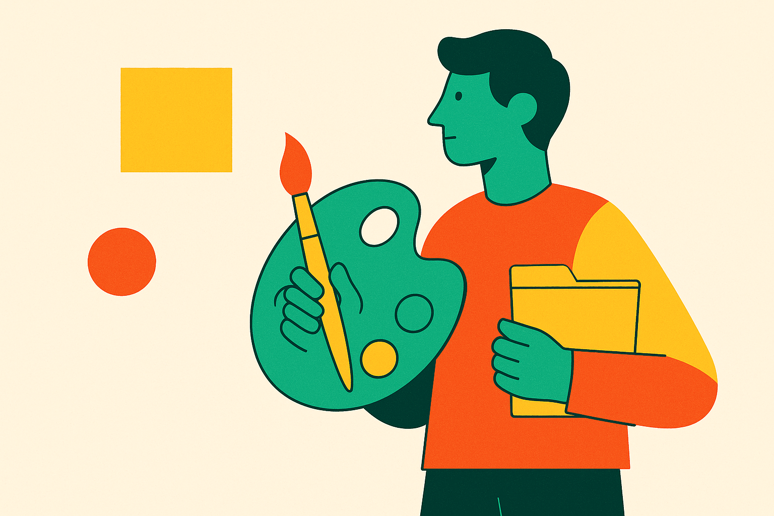 Cover illustration for “When Startups Should Hire a Fractional Creative Director”