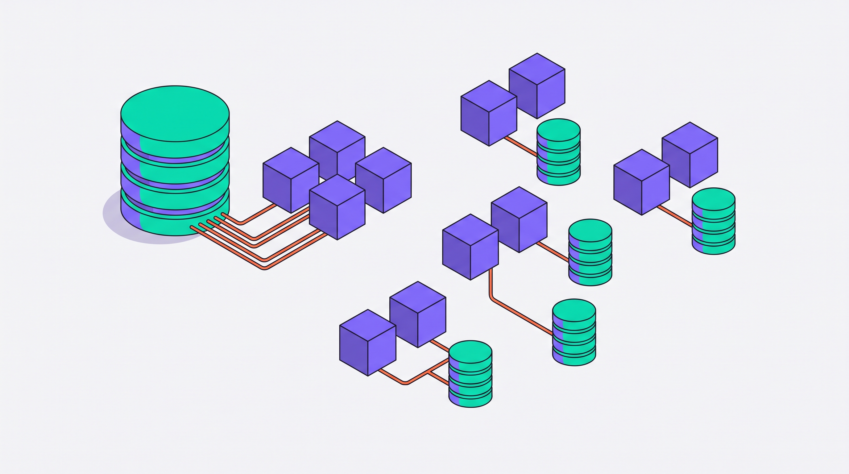 Cover illustration for “Shared vs. Dedicated Database Models in Multi-Tenant SaaS”