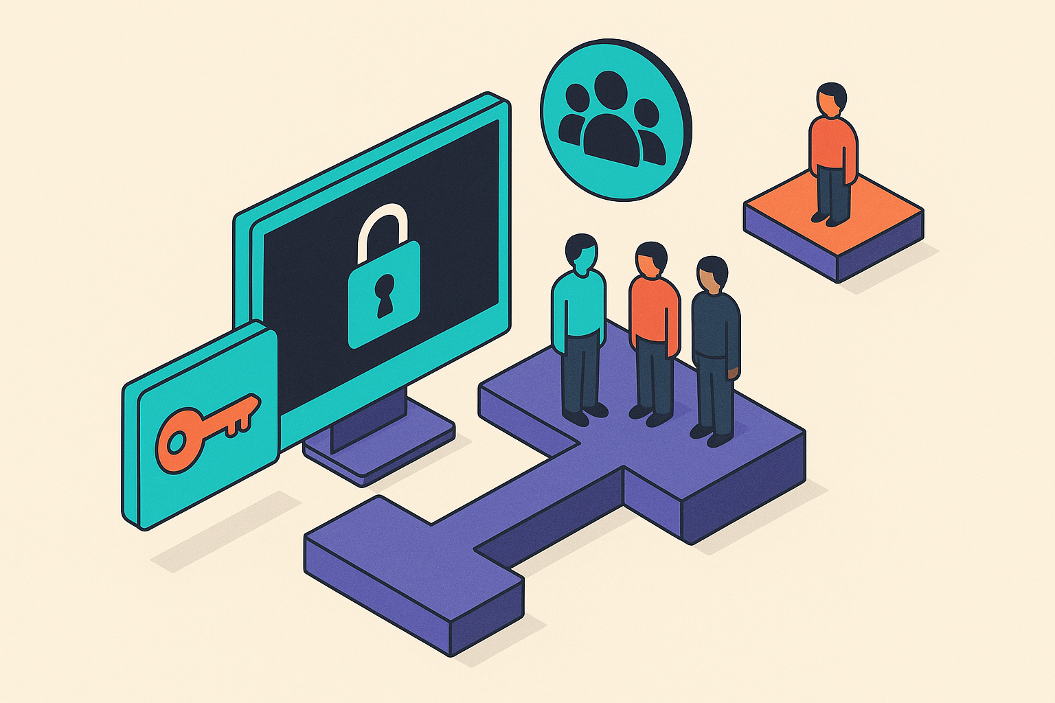 Cover illustration for “Organization and Team Modeling in SaaS Authentication Systems”