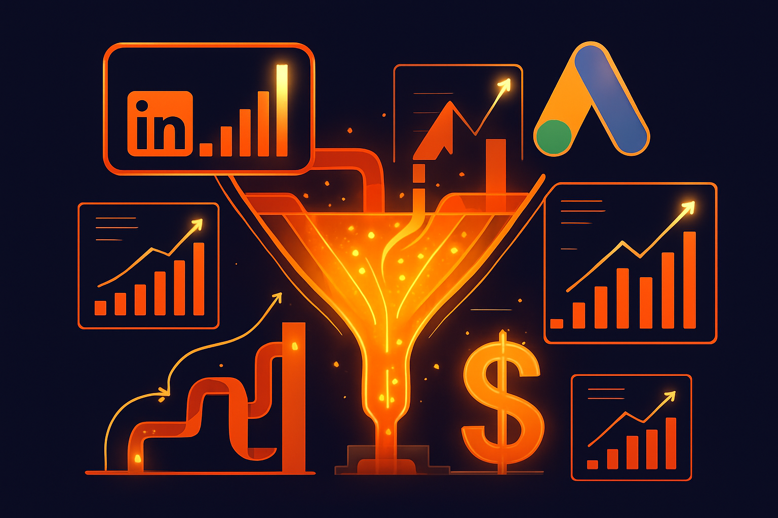 Cover illustration for “LinkedIn vs. Google Ads for B2B Pipeline Generation”