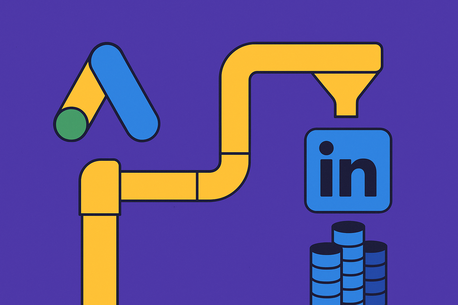 Cover illustration for “Google Ads vs LinkedIn Ads for B2B Pipeline Generation”