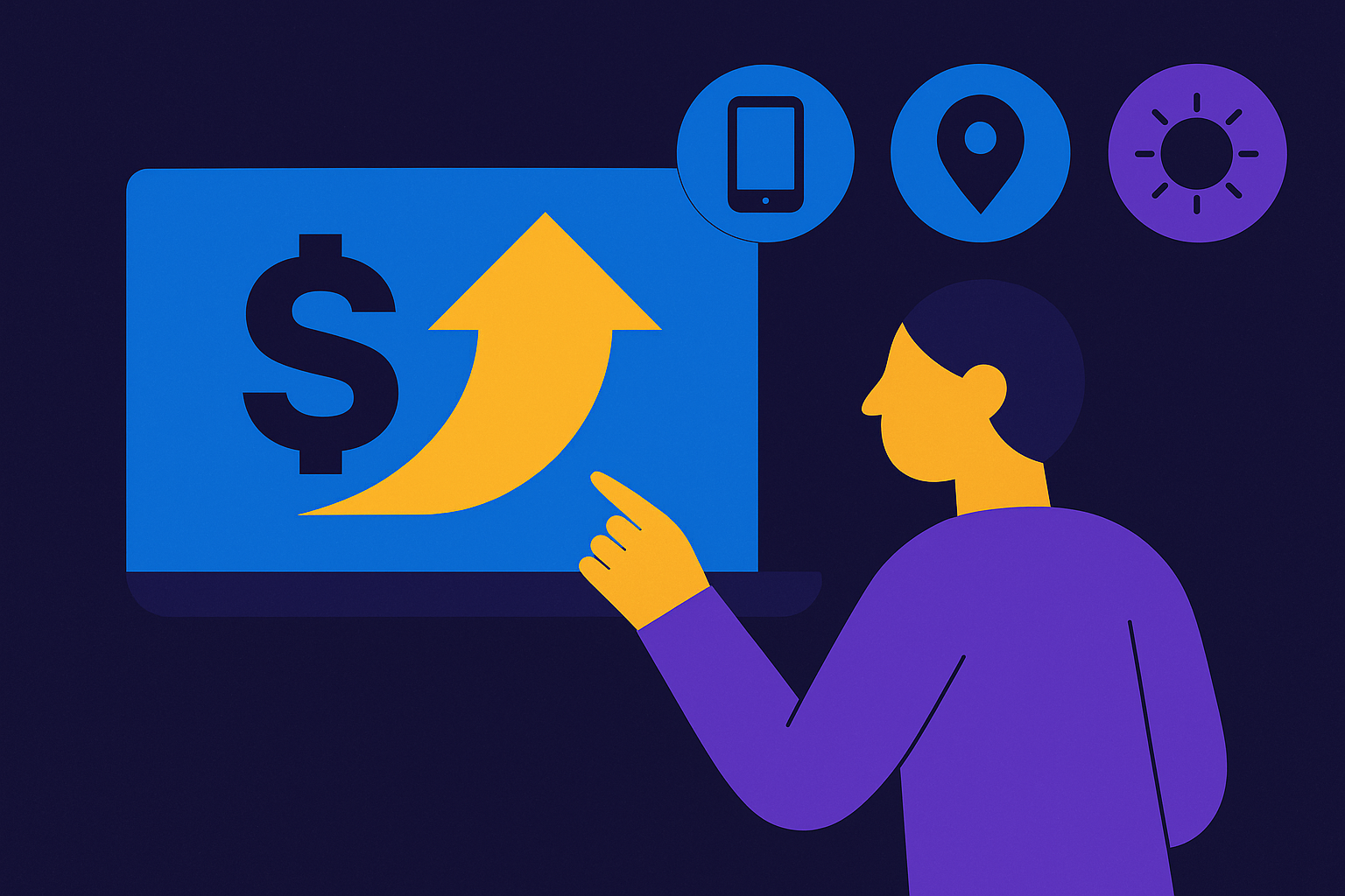 Cover illustration for “Bid Adjustments for Device, Location, and Dayparting in B2B”