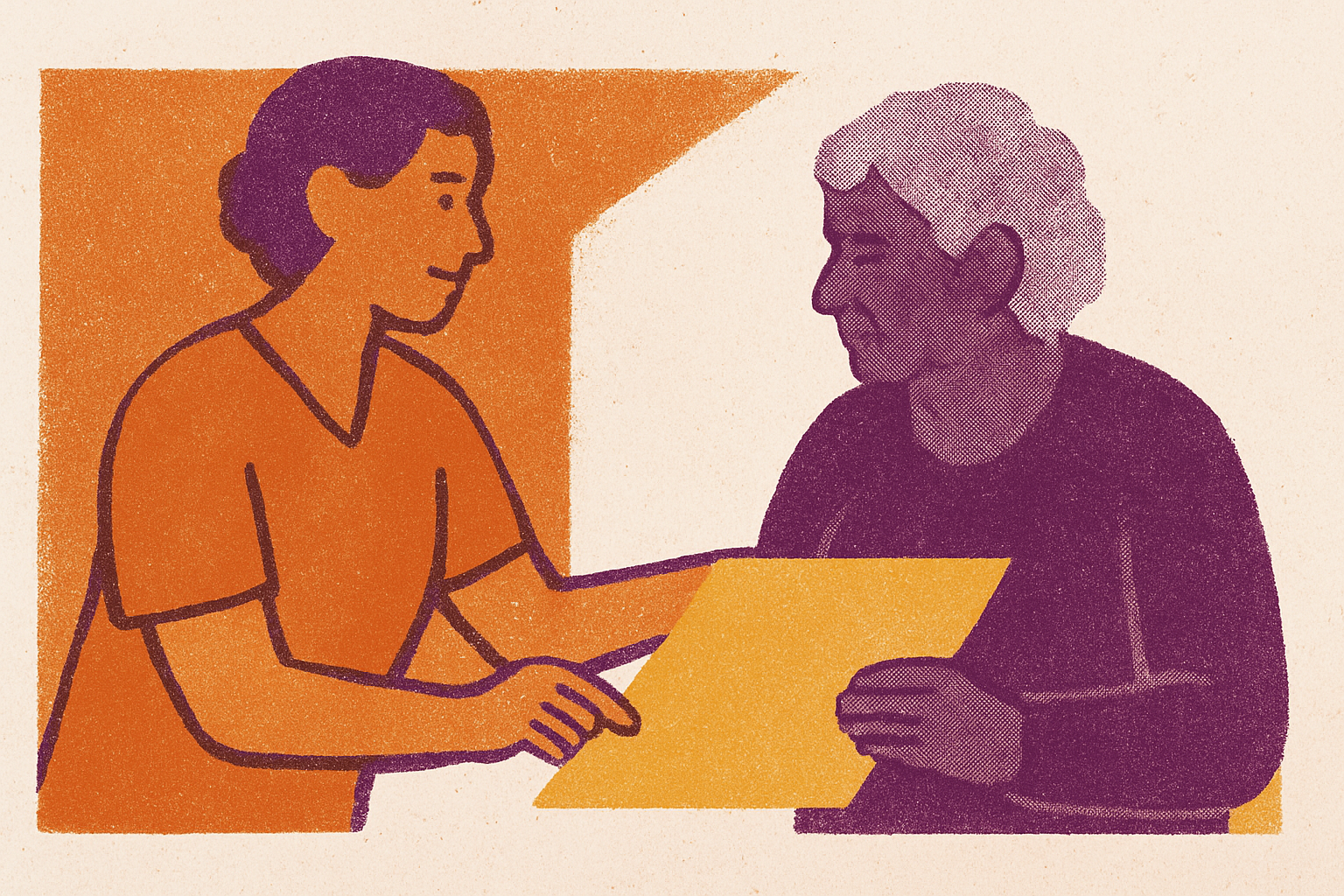 Cover illustration for “Creating a Senior Care Plan After a Hospital Discharge”