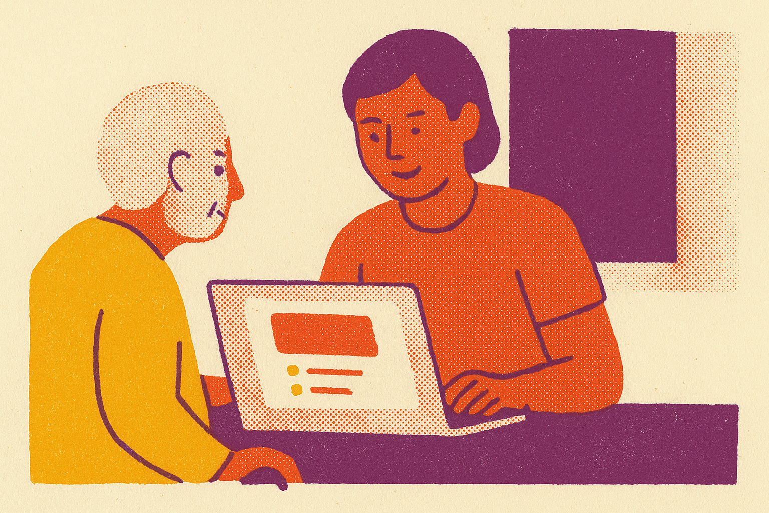 Cover illustration for “IHSS Electronic Timesheet System for Family Caregivers”