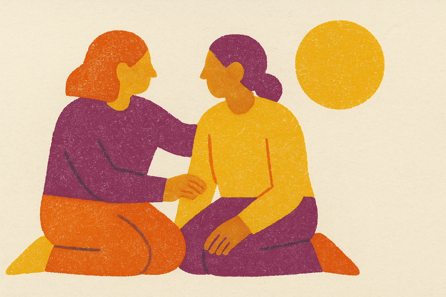 Cover illustration for “Caregiver Support Groups and Peer Networks”