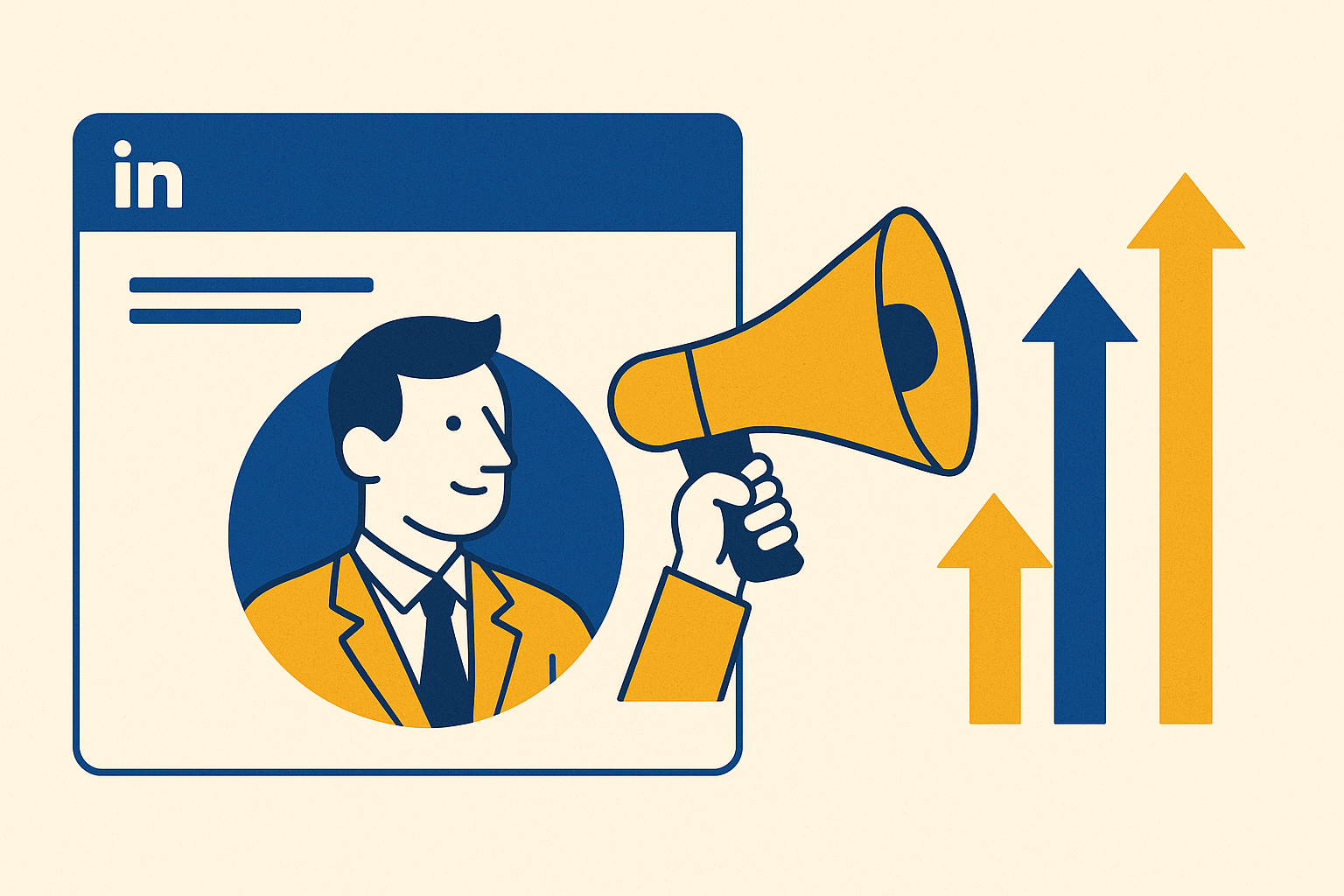 Cover illustration for “LinkedIn Thought Leader Ads for B2B Founders”
