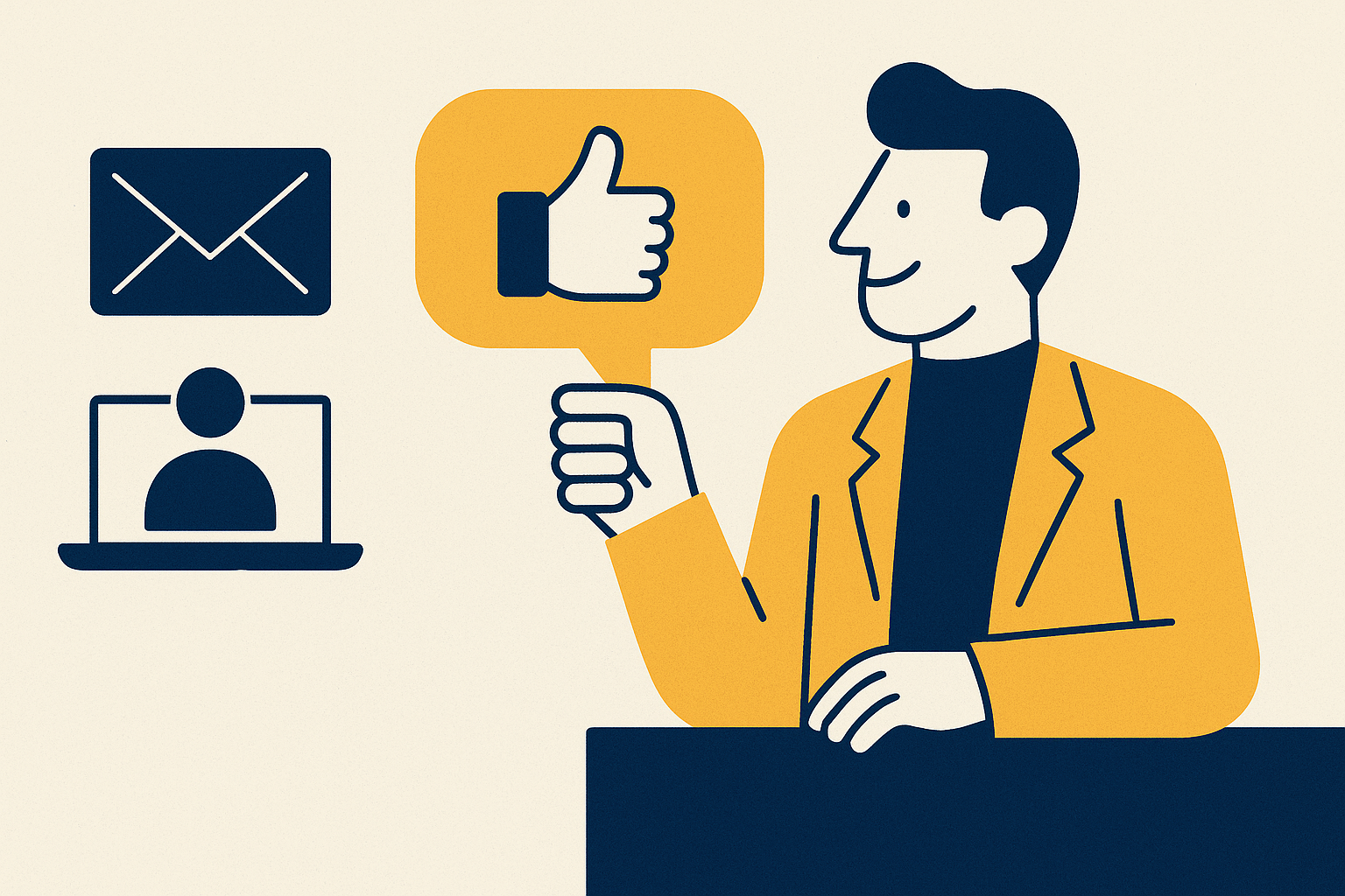 Cover illustration for “Founder-Led Social Selling vs Traditional B2B Sales Outreach”
