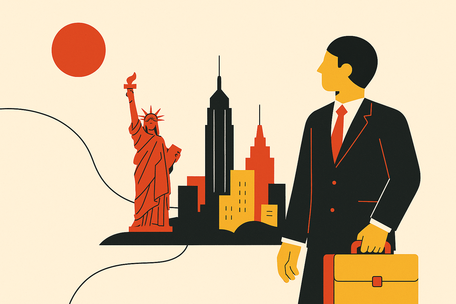Cover illustration for “What Founders Should Know Before Moving Their Company to NYC”