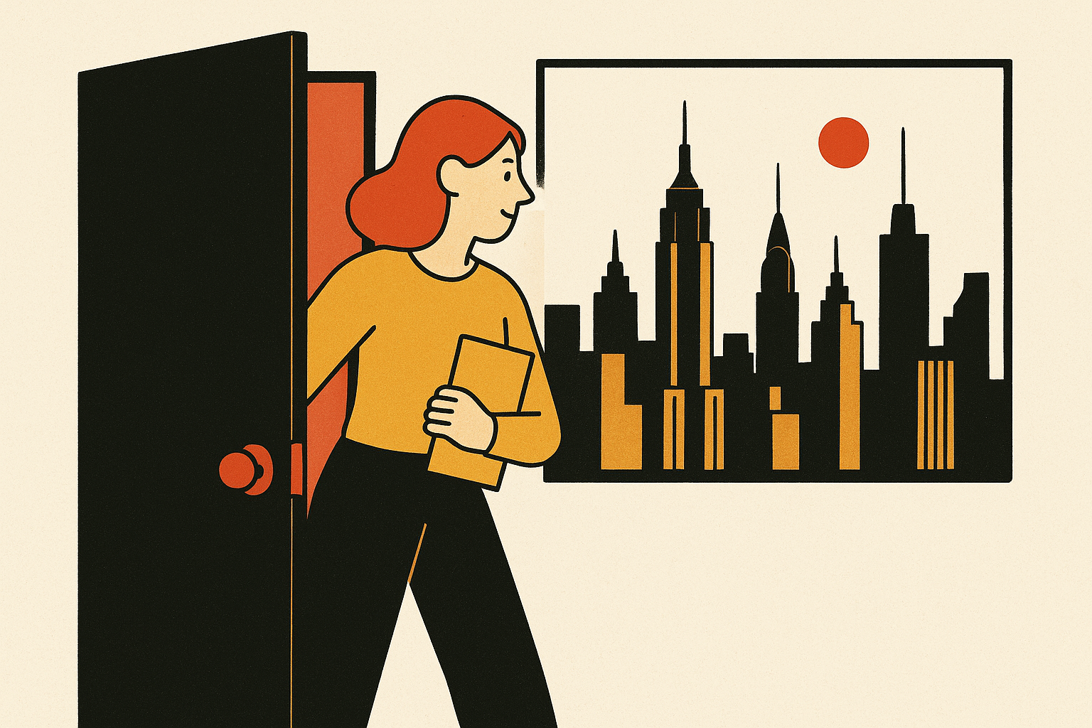 Cover illustration for “Where NYC Startups Are Actually Opening Offices in 2024”