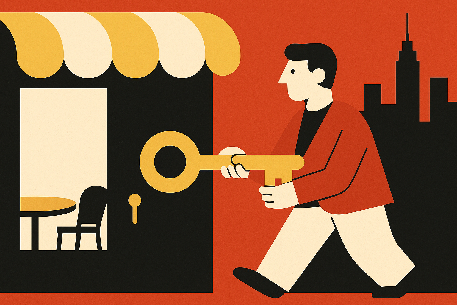 Cover illustration for “How Founders Actually Get Into a Dinner in NYC”