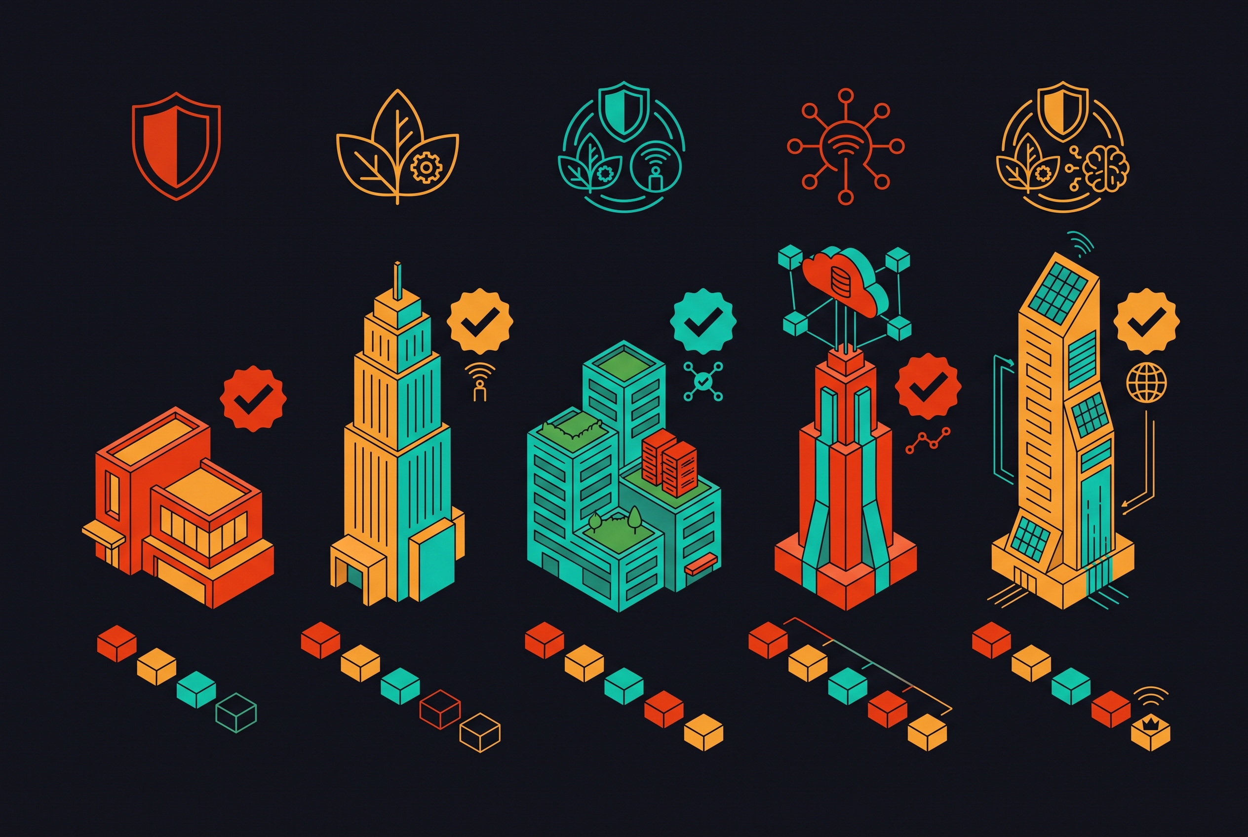 Cover illustration for “Smart Building Certifications Compared”
