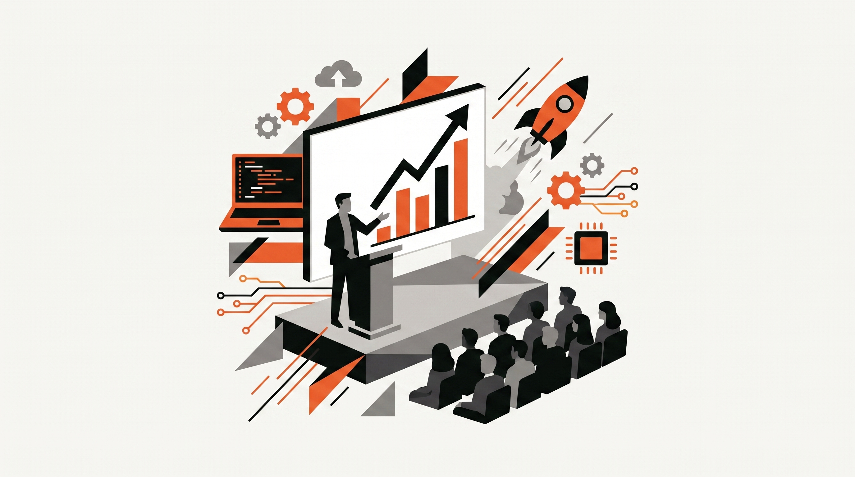 Cover illustration for “How Accelerator Demo Days Actually Work”
