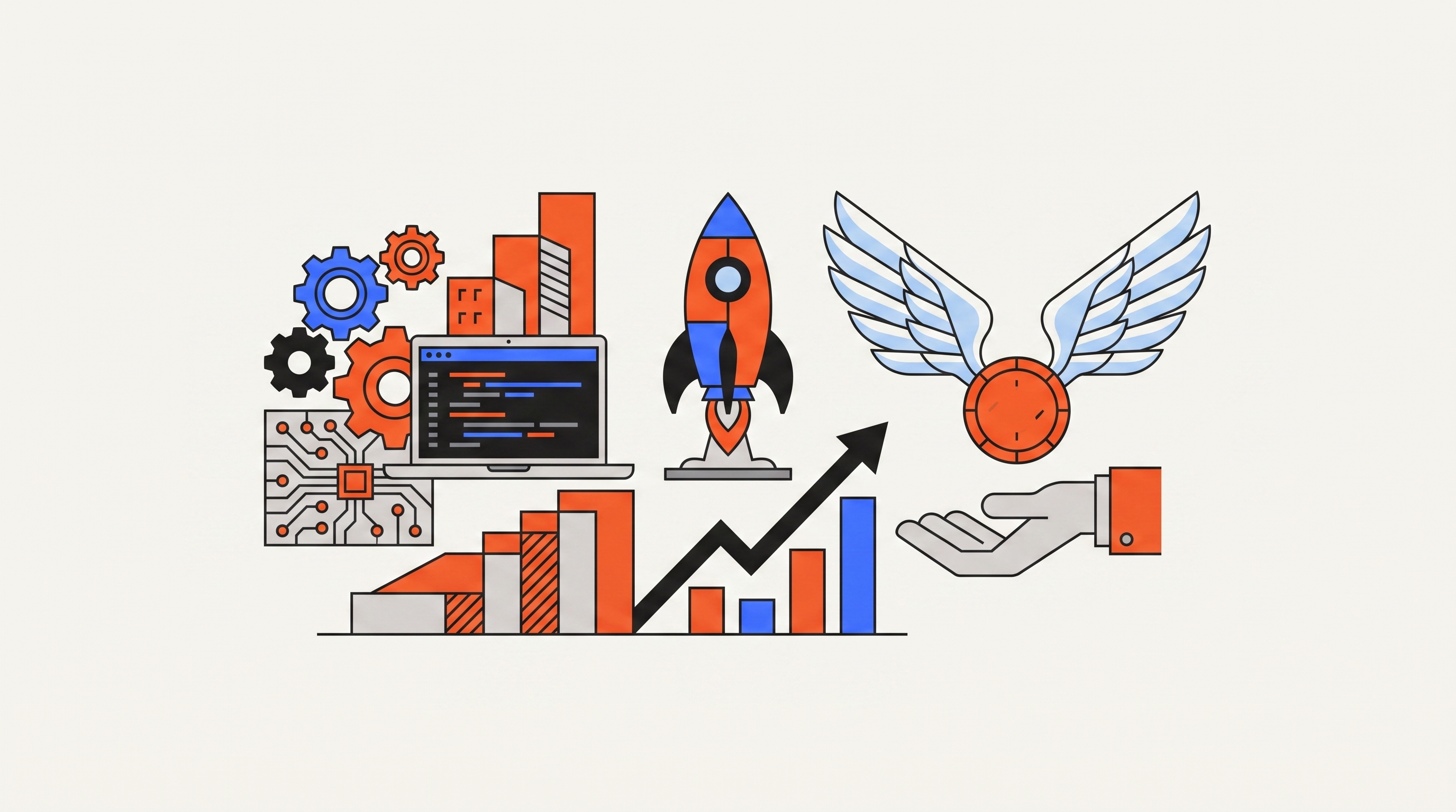 Cover illustration for “Accelerator vs. Angel Investor Funding for Pre-Seed Startups”