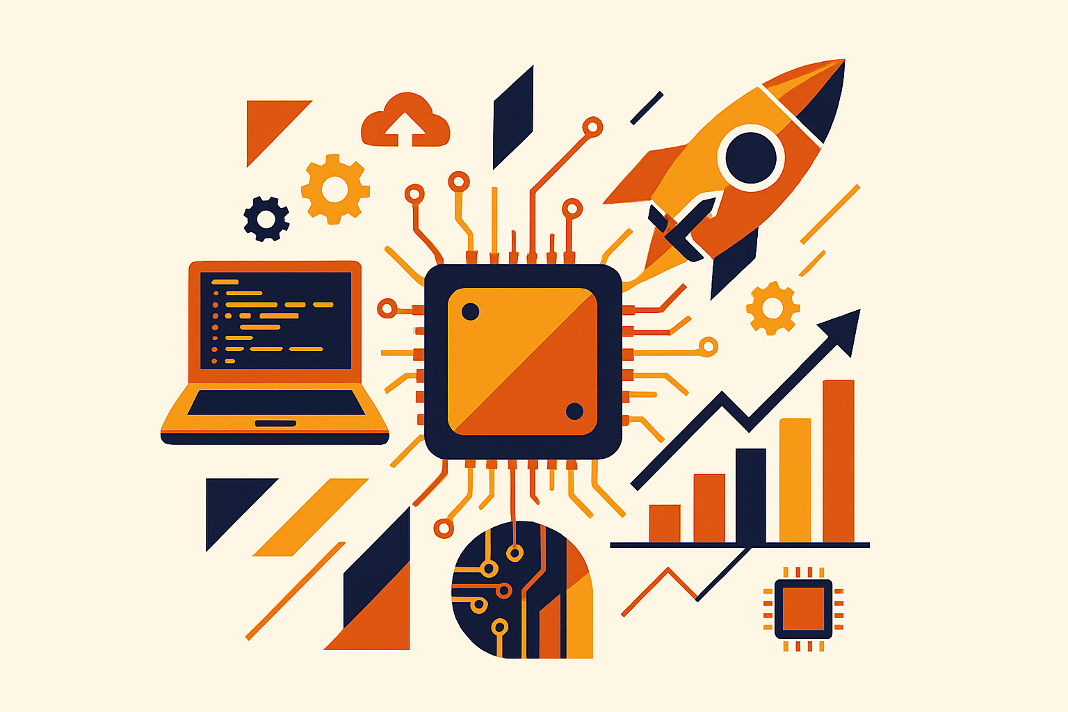 Cover illustration for “Data Analytics Stack for Pre-Series A Startups”