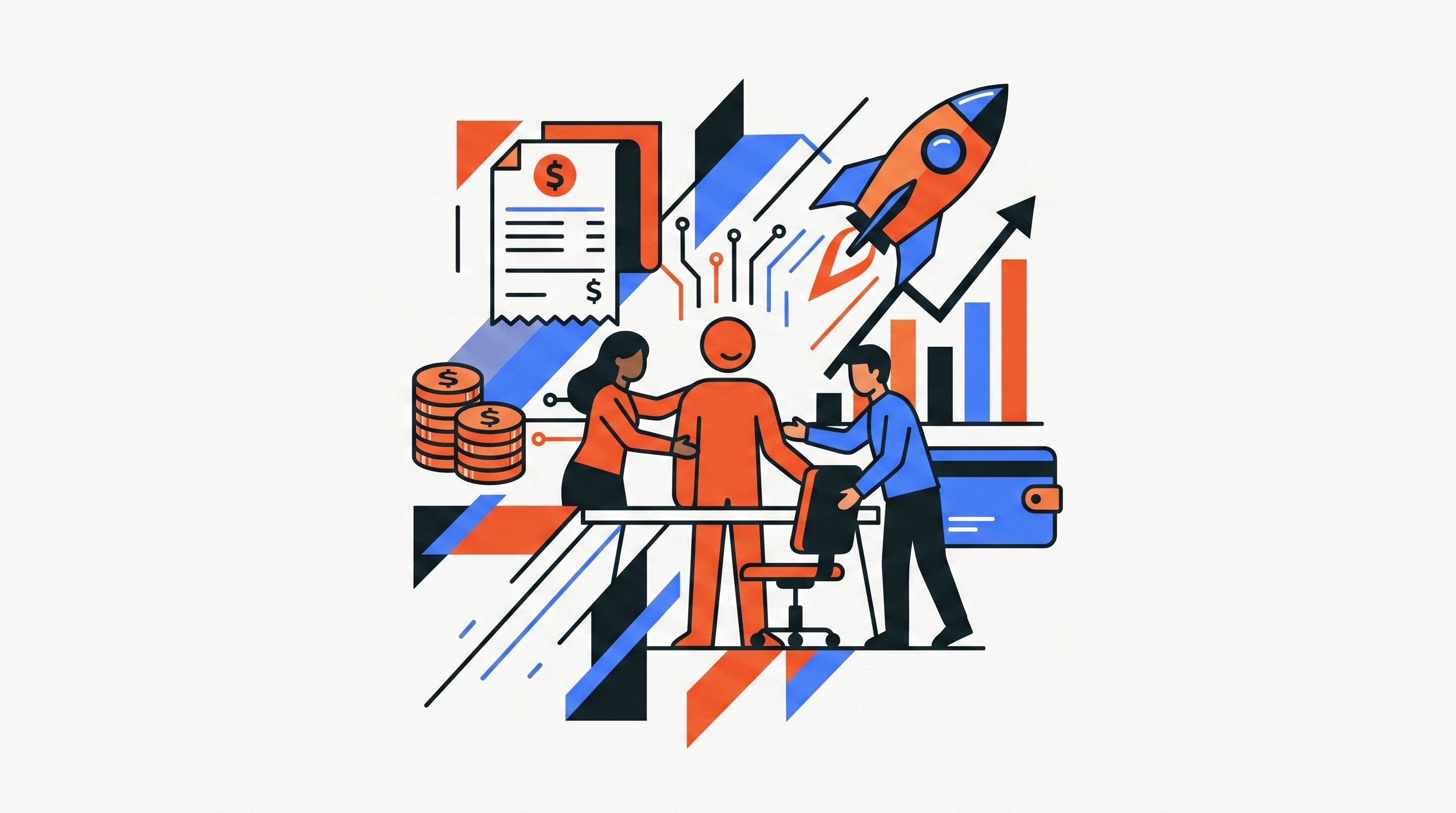 Cover illustration for “Payroll Tools for Startups Hiring First Employees”