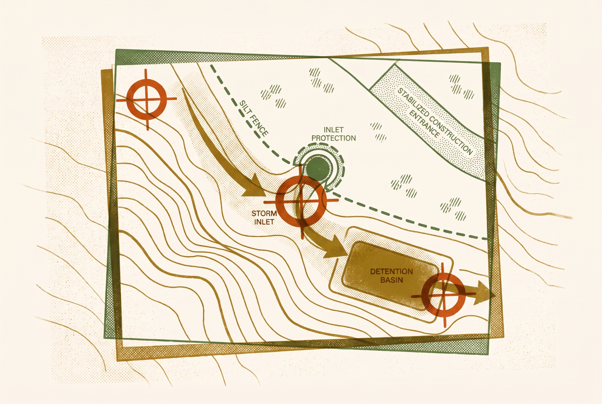 Cover illustration for “How Drainage Reports and SWPPPs Align on Grading Plan Sets”