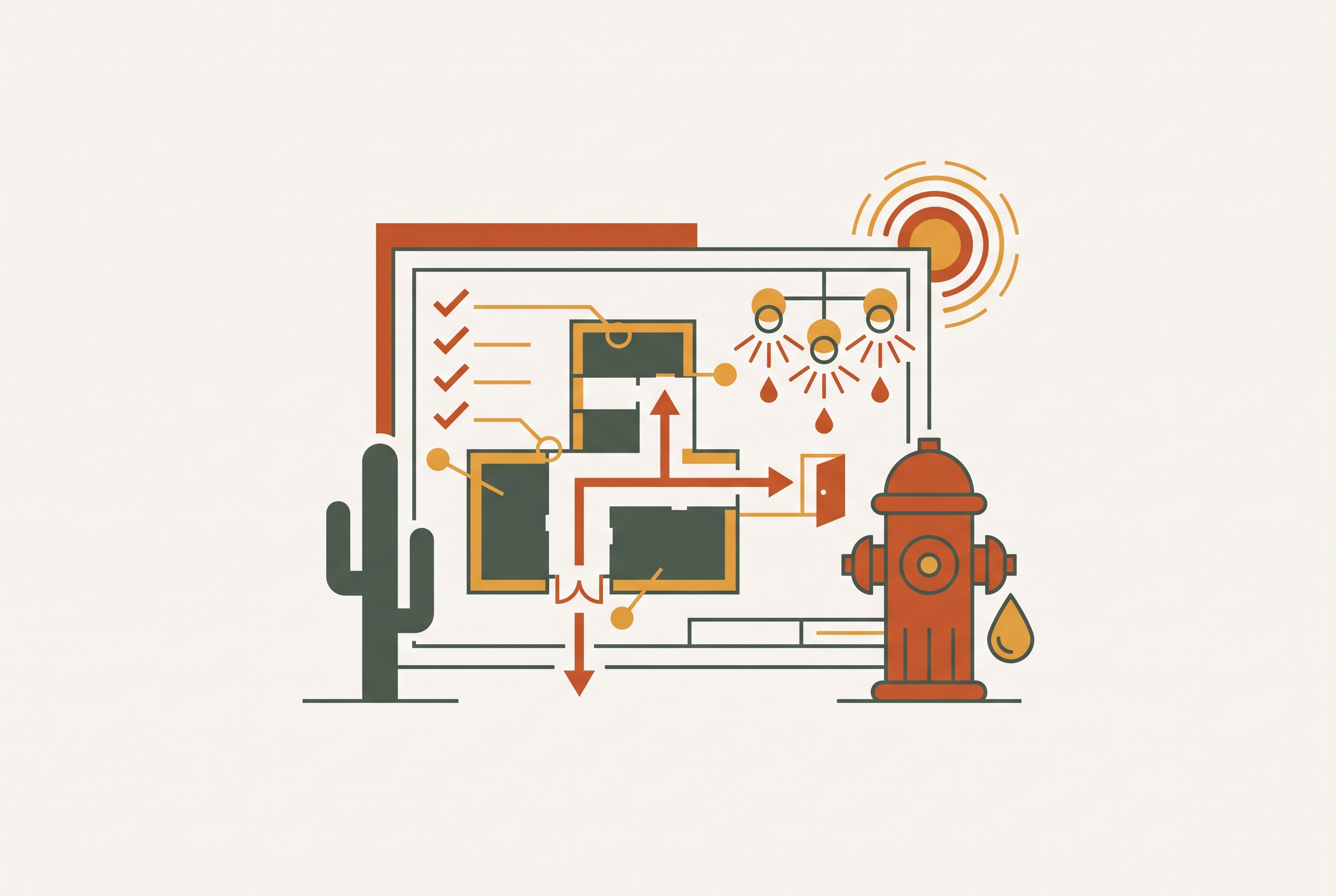 Cover illustration for “Fire and Life Safety Plan Review Comments in Clark County Nevada”