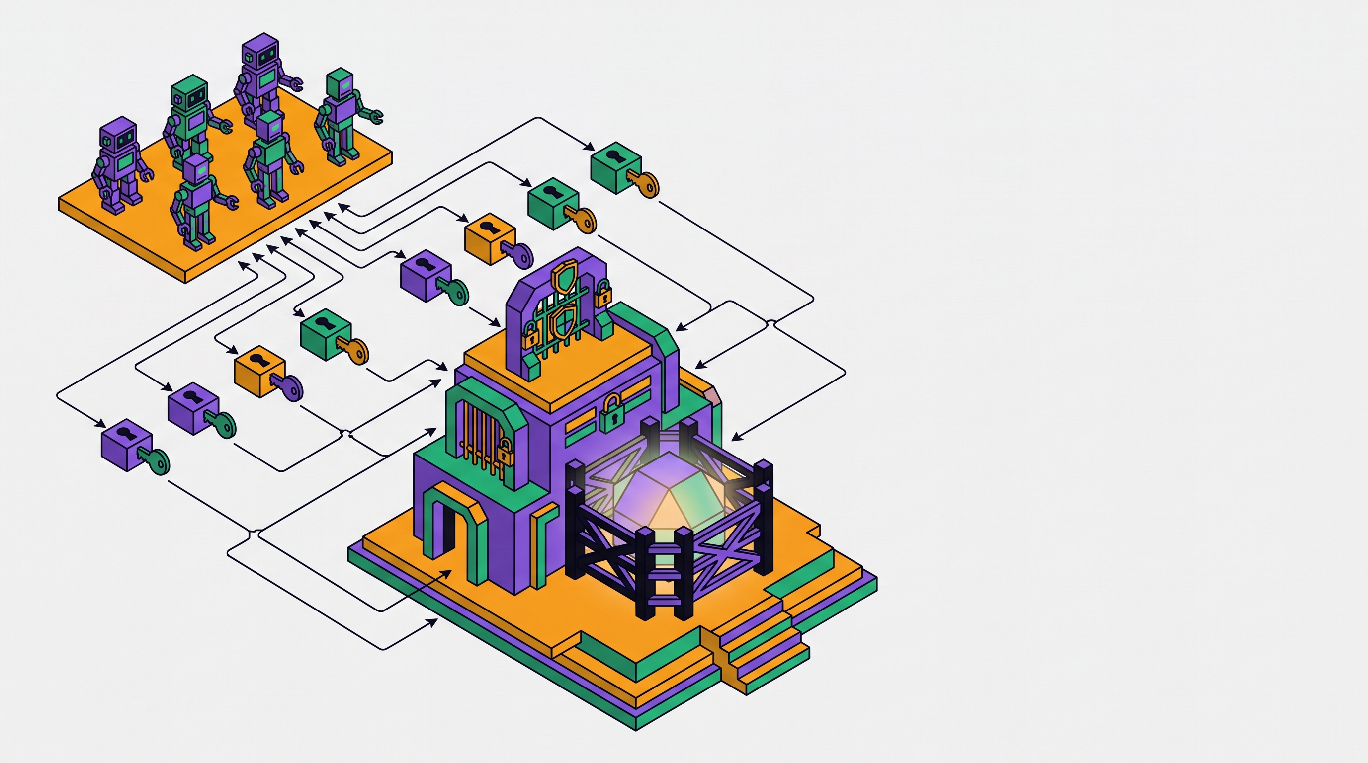 Cover illustration for “RBAC Design for AI Agents in the Enterprise”