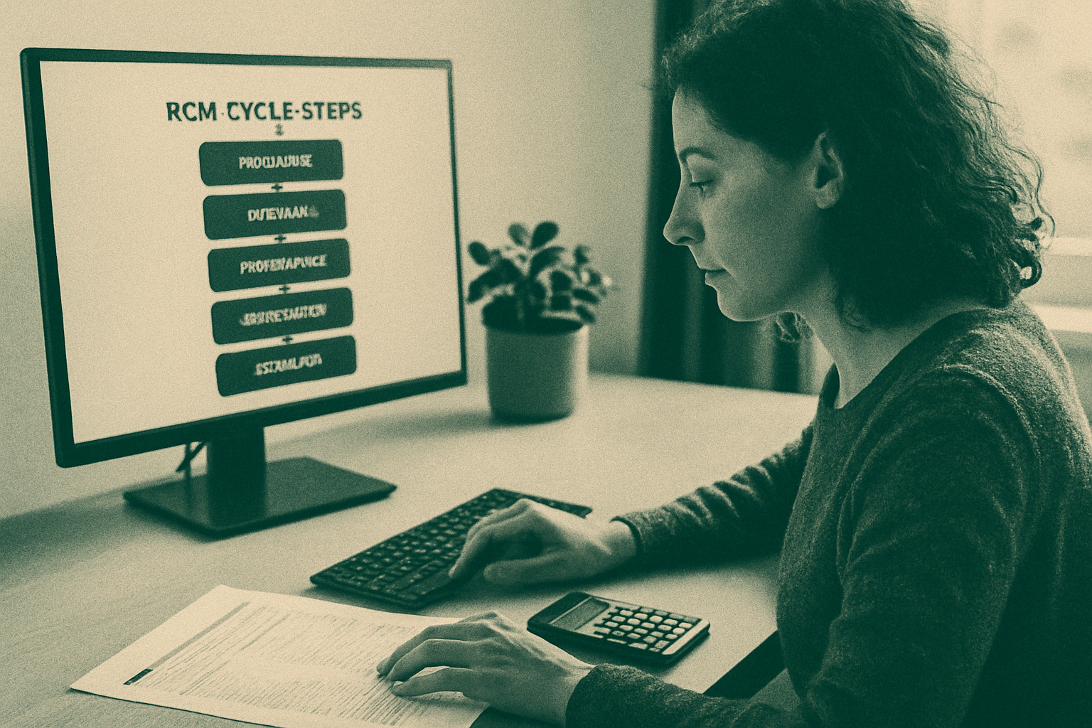 Cover illustration for “RCM Cycle Steps in Medical Billing”