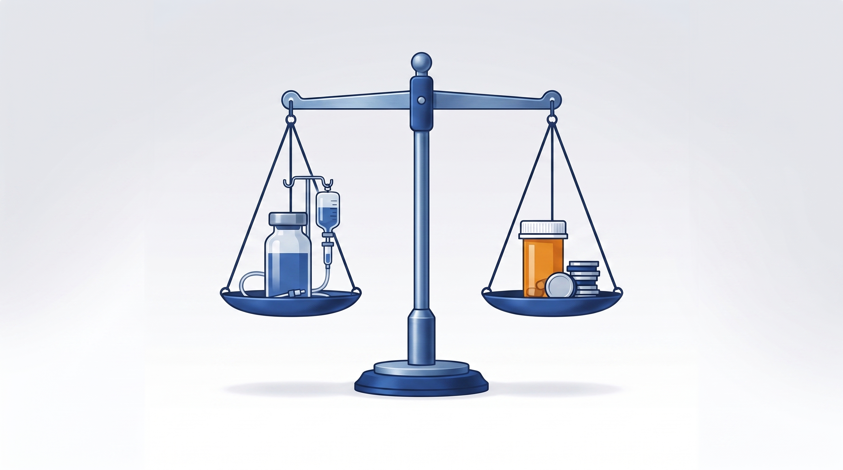 Cover illustration for “Buy-and-Bill vs Pharmacy Benefit Manager Coverage”