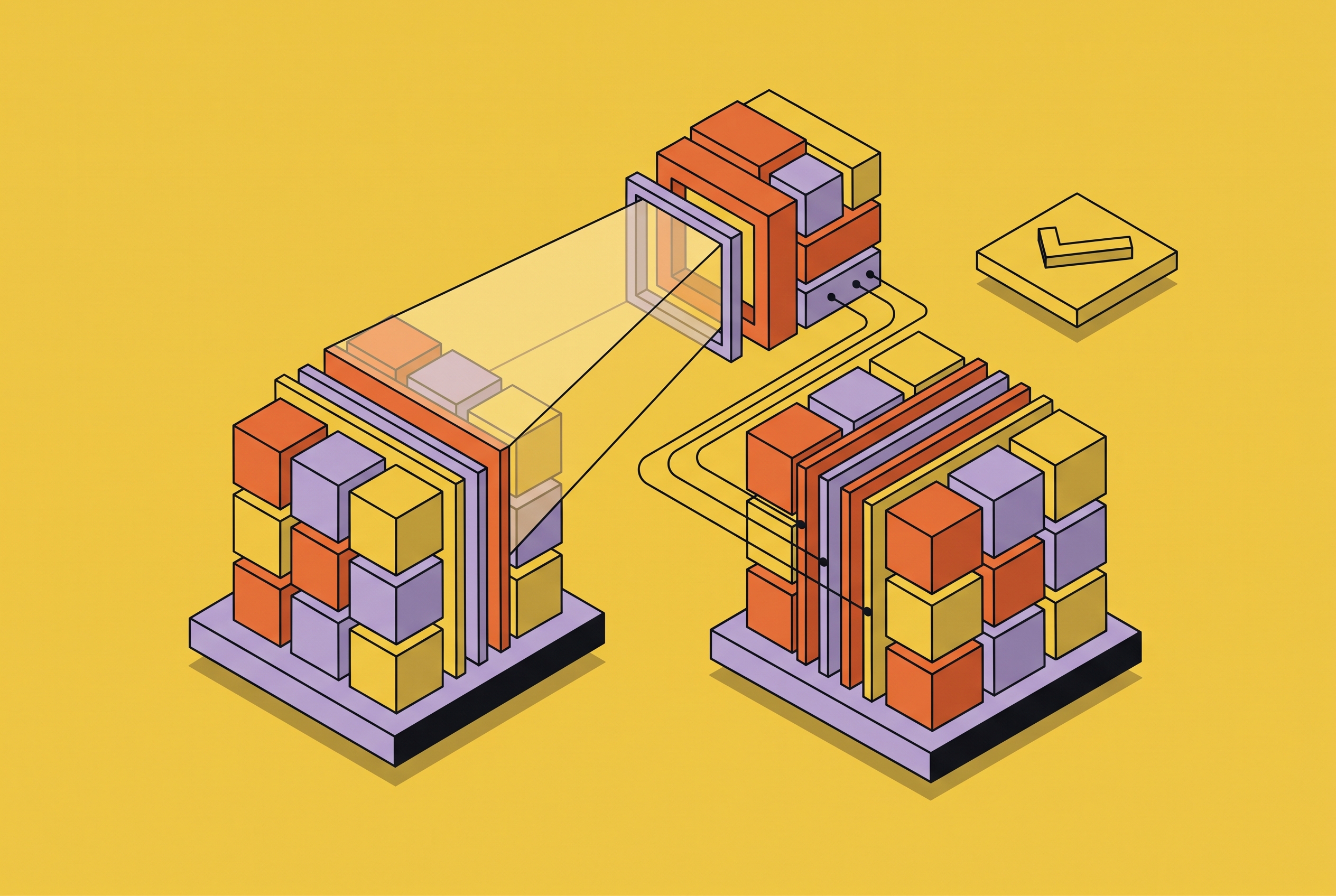 Cover illustration for “Nix Build Reproducibility Verification With Diffoscope”