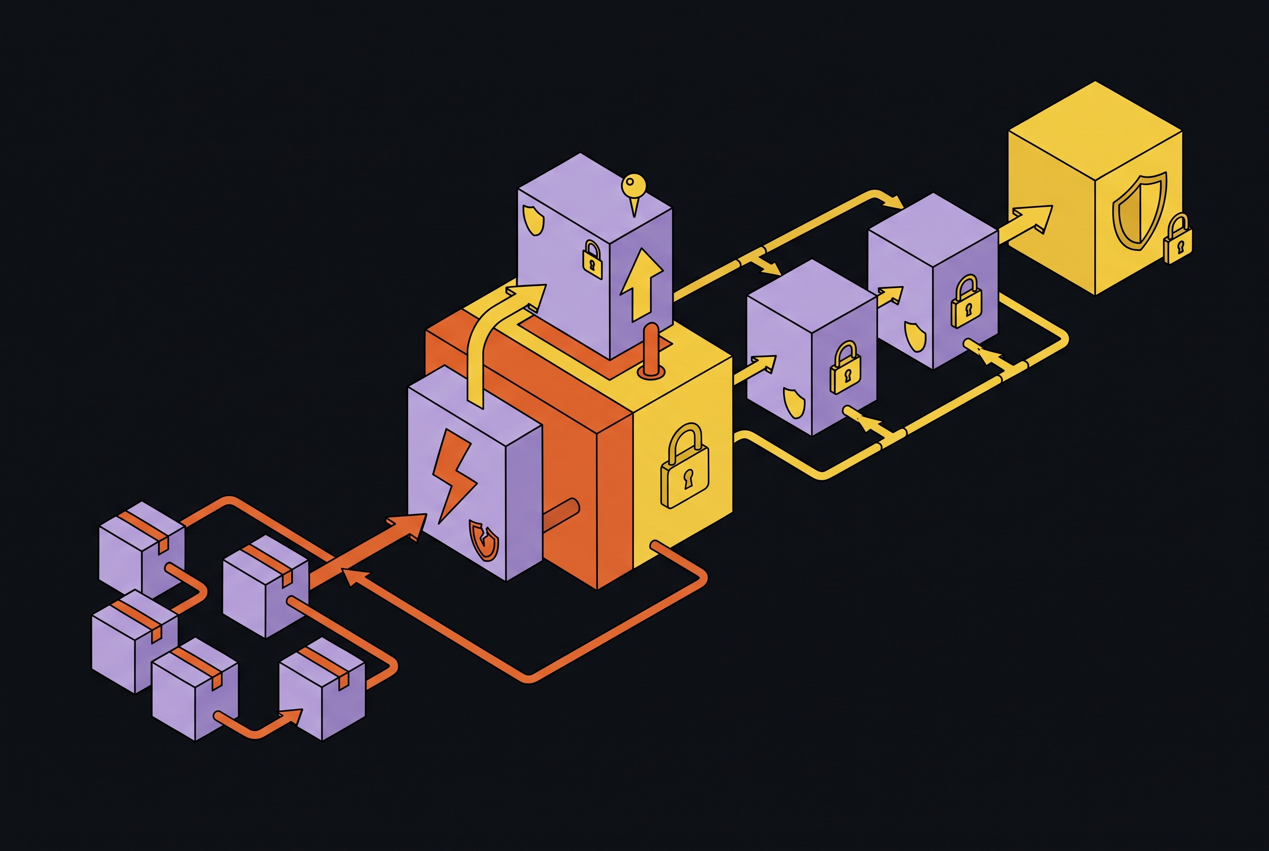Cover illustration for “Pin-Bump Remediation Workflow for Nixpkgs CVEs”
