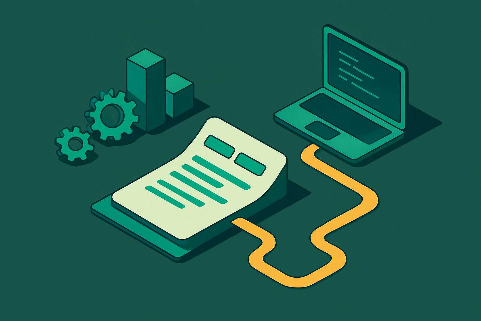 Cover illustration for “Golden Path Templates for Developer Onboarding at Scale”