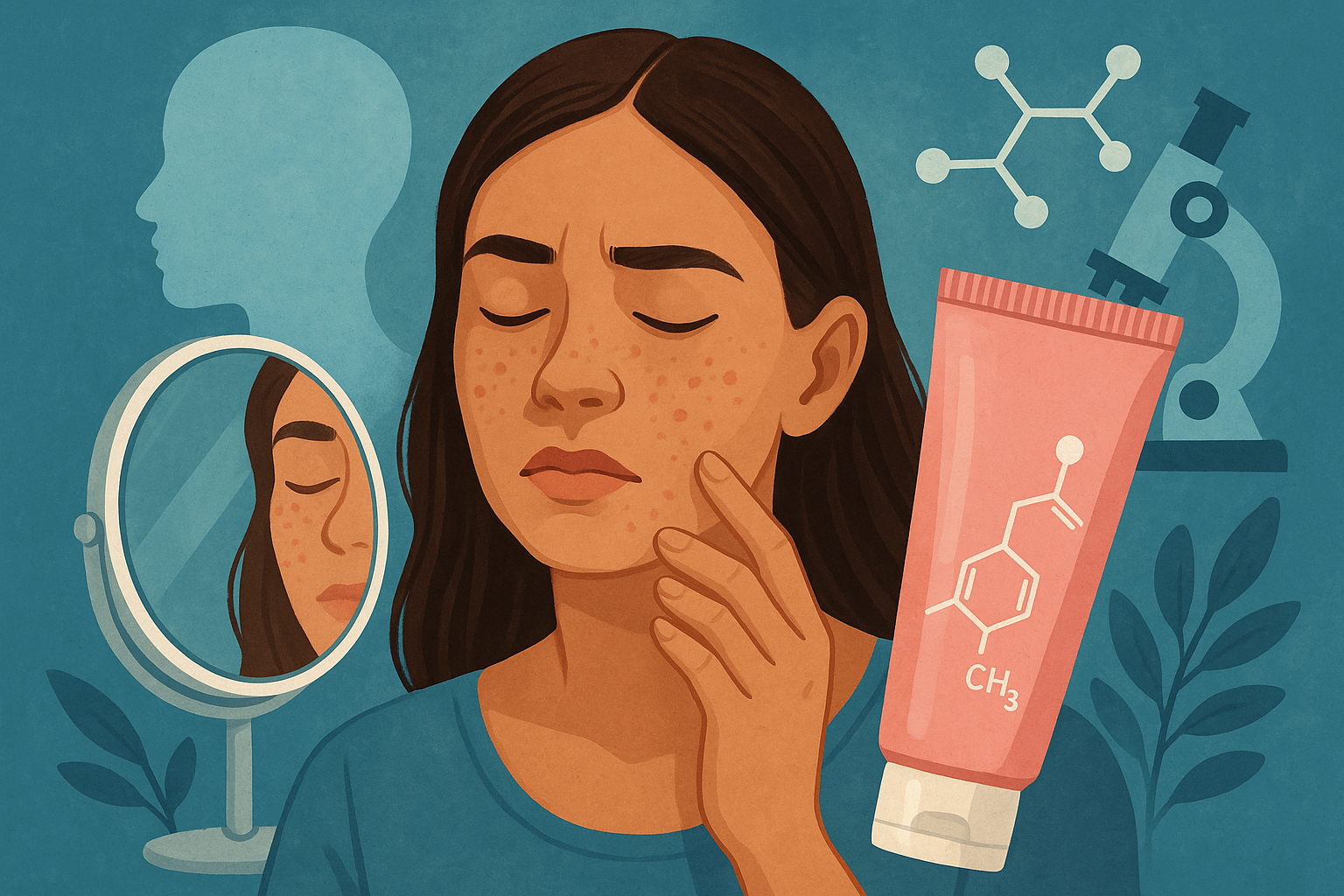 Cover illustration for “Retinoids in Dermatology Uses and Considerations”
