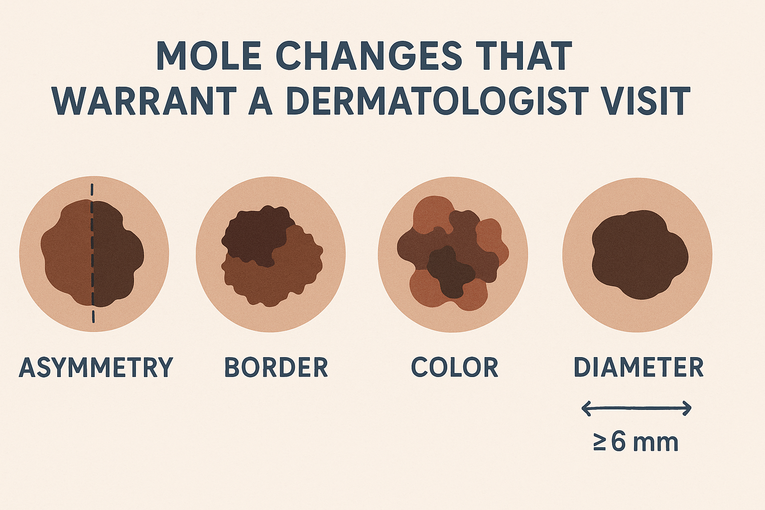 Cover illustration for “Mole Changes That Warrant a Dermatologist Visit”
