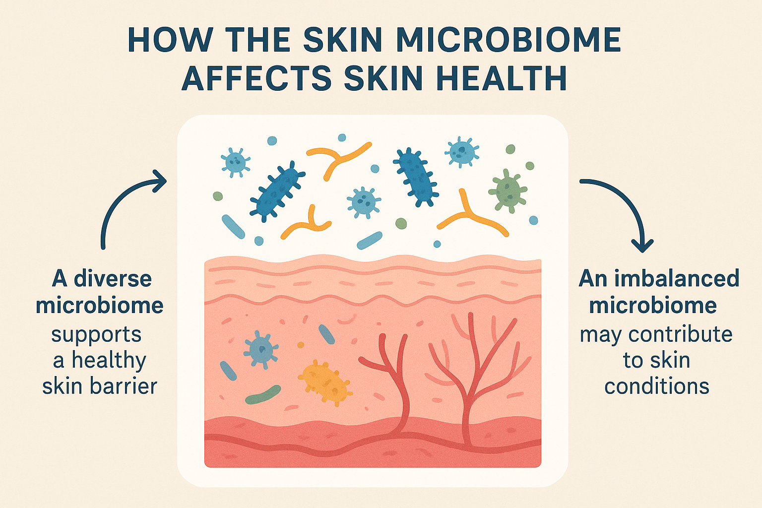 Cover illustration for “How the Skin Microbiome Affects Skin Health”