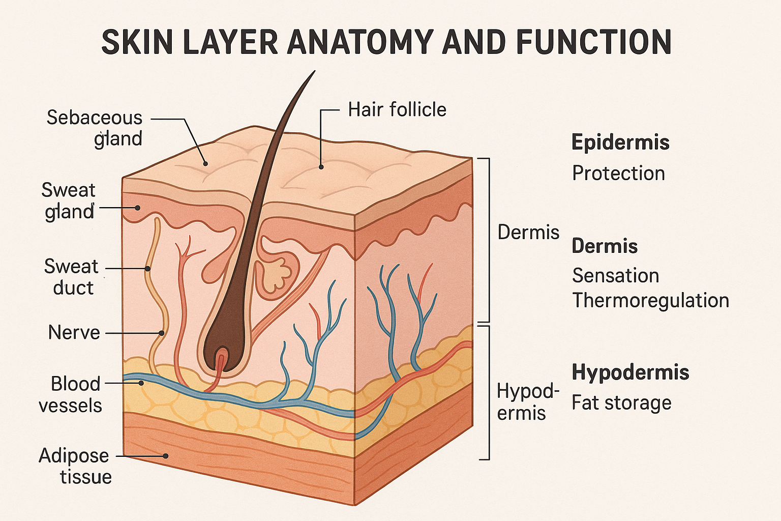 Cover illustration for “Skin Layer Anatomy and Function”