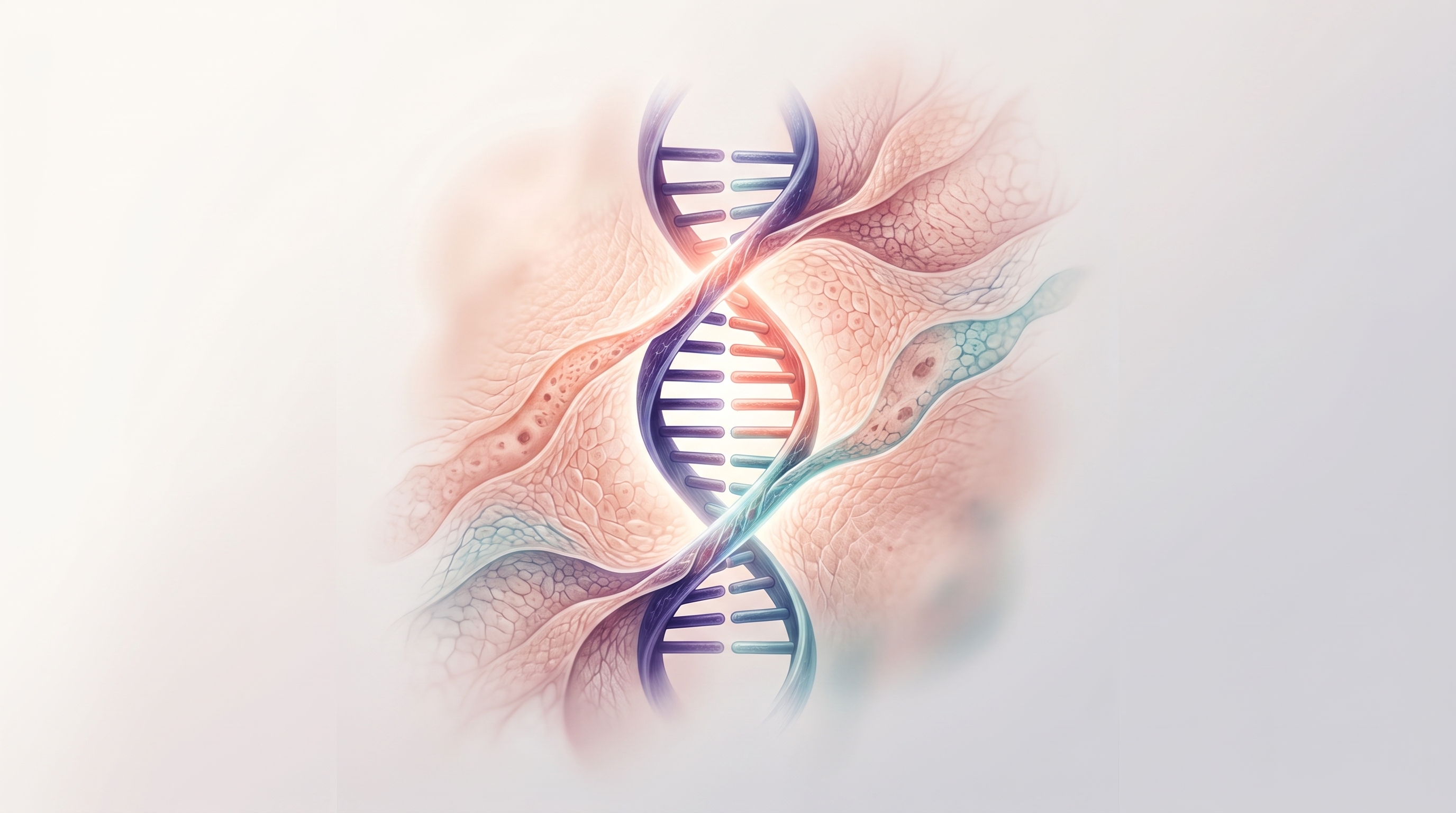 Cover illustration for “Genetics and Inherited Skin Conditions”