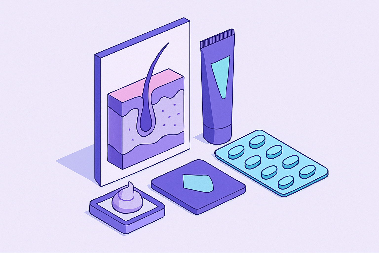 Cover illustration for “Retinoids in Dermatology Uses and Considerations”