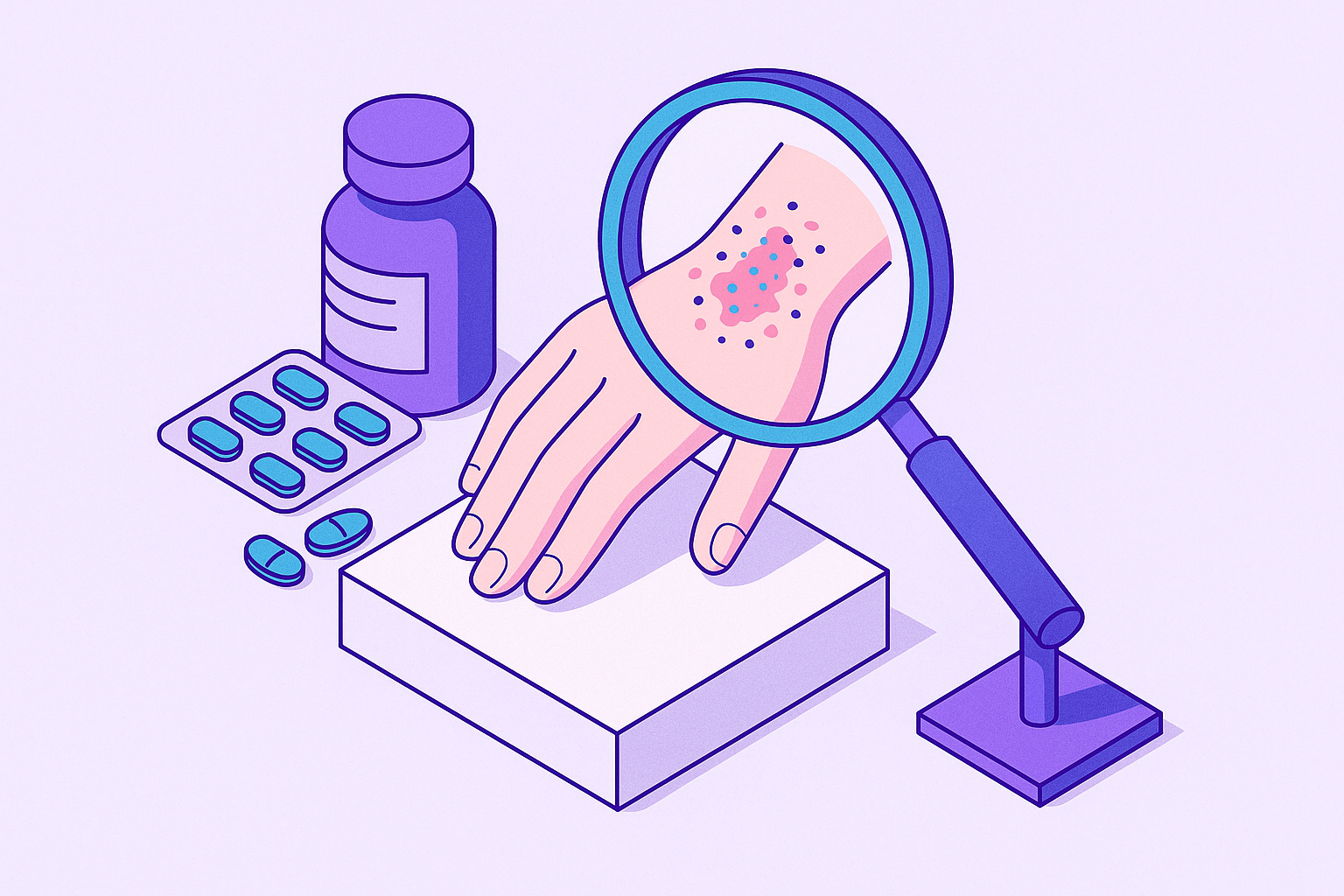 Cover illustration for “Persistent Rashes That Are Not Self-Resolving”