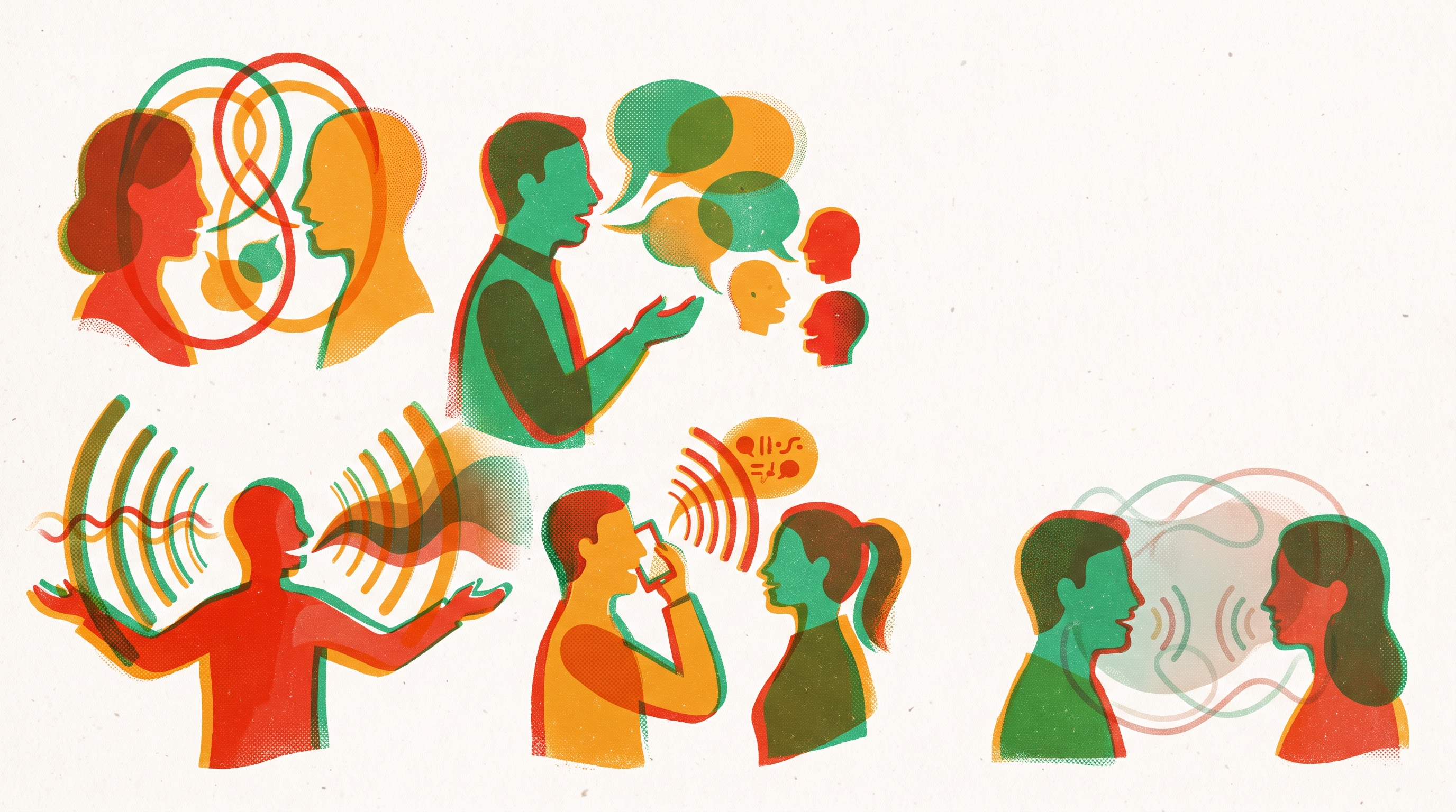 Cover illustration for “The Five Forms of Verbal Communication”