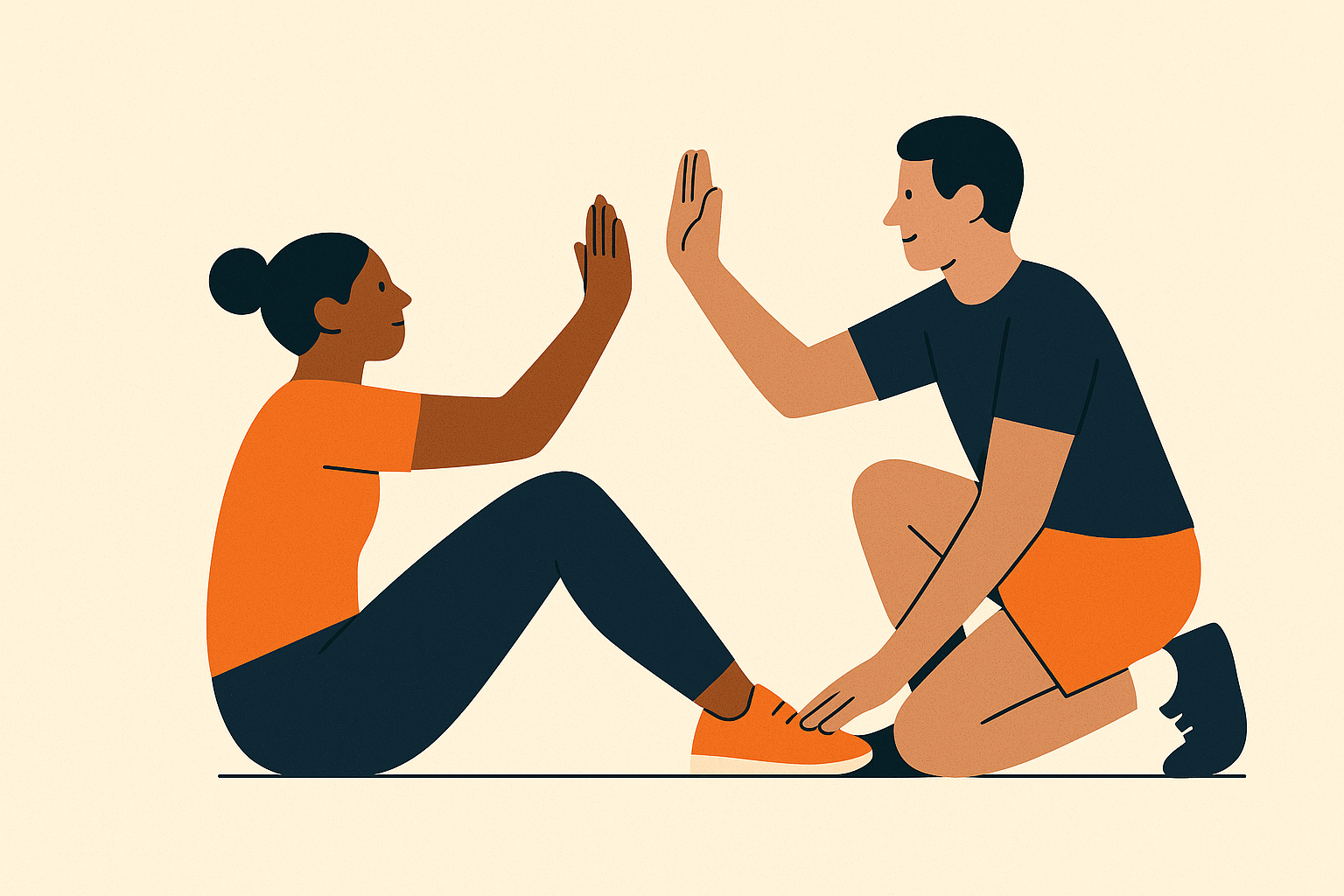 Cover illustration for “30-Day Fitness Challenges Designed for Two People”