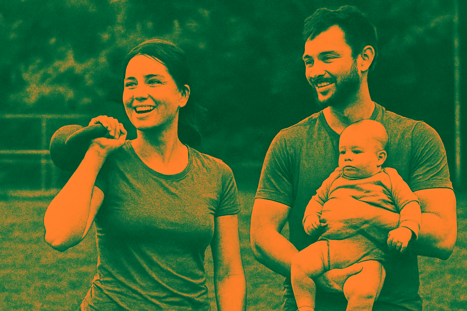 Cover illustration for “Fitness Goals After Having a Baby for New Parent Couples”