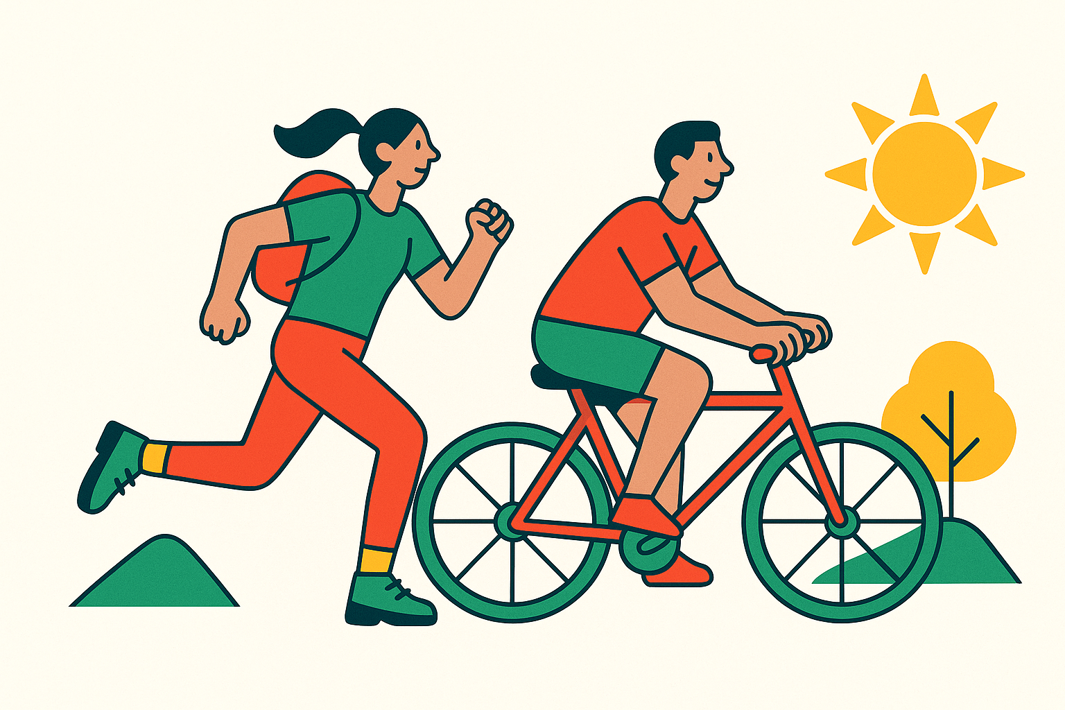 Cover illustration for “Weekend Active Date Ideas That Double as Workouts”